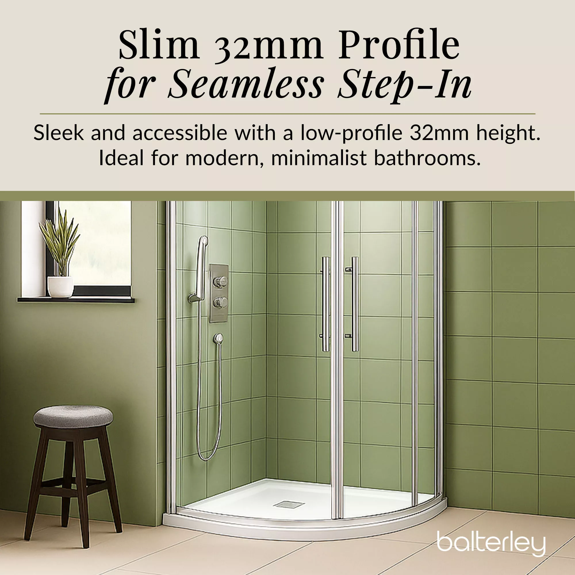 Premium Slimline Quadrant Shower Tray - Multiple Sizes and Finishes - Image 25