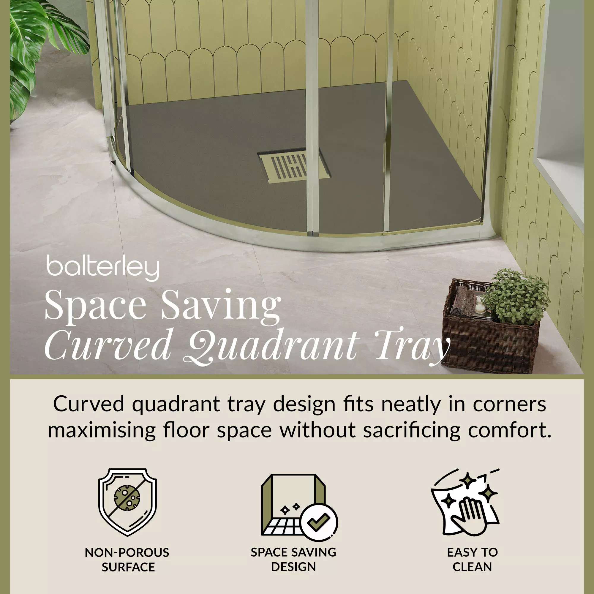 Premium Slimline Quadrant Shower Tray - Multiple Sizes and Finishes - Image 31