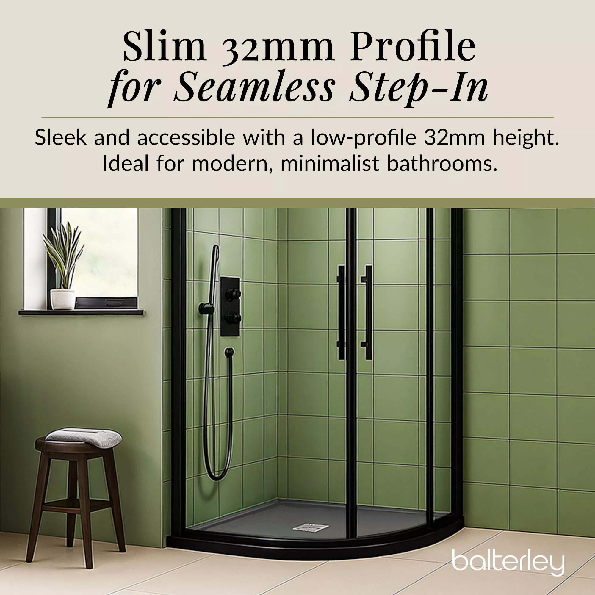 Premium Slimline Quadrant Shower Tray - Multiple Sizes and Finishes - Image 33