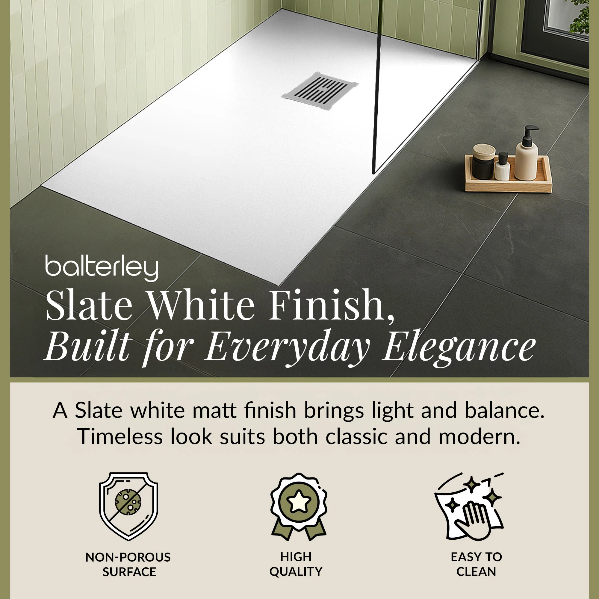 Premium Slimline Rectangular Shower Tray - Multiple Sizes and Finishes - Image 2
