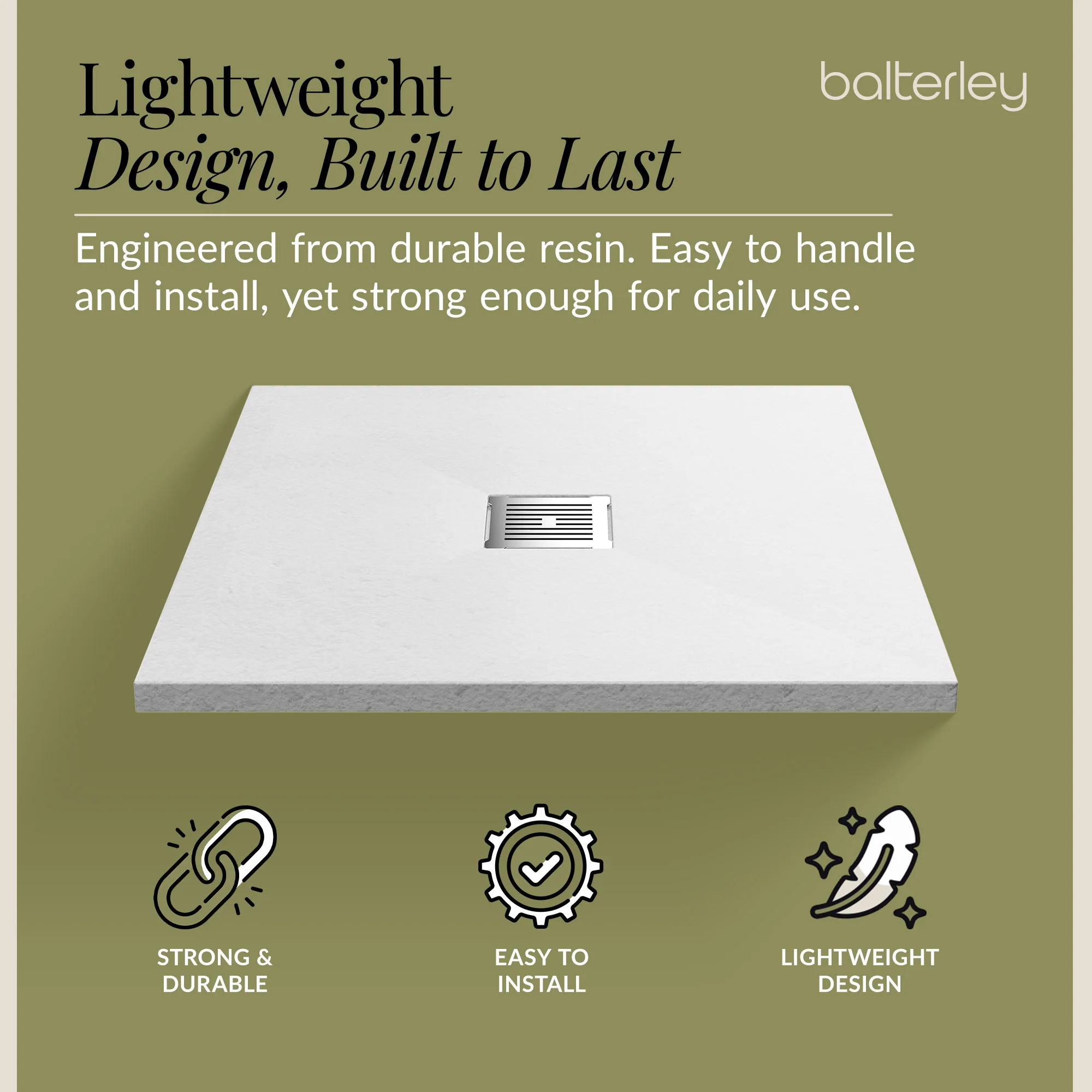 Ultra-Slim 32mm Low-Profile Square Shower Tray - Choice of Size and Finish - Image 28