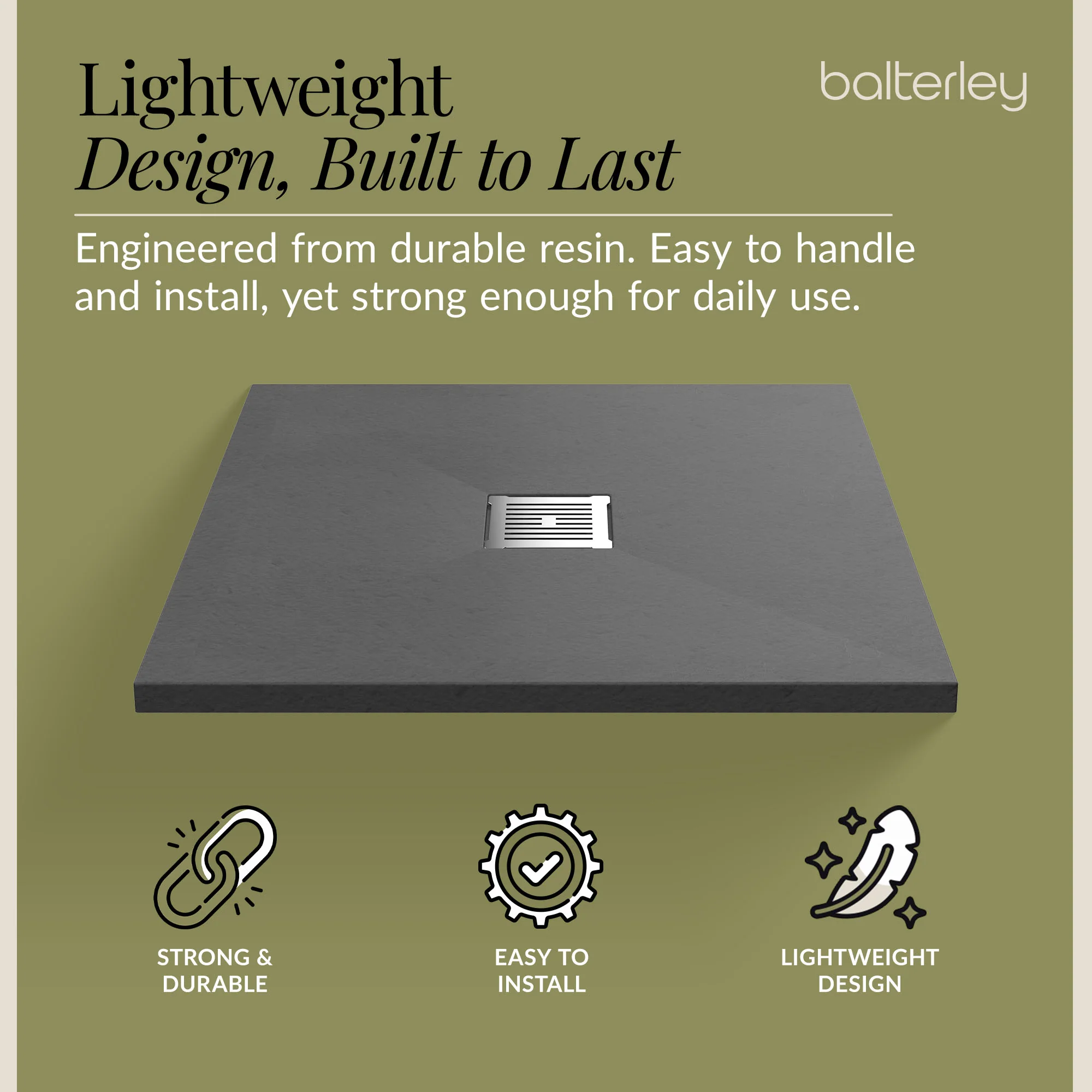 Ultra-Slim 32mm Low-Profile Square Shower Tray - Choice of Size and Finish - Image 42