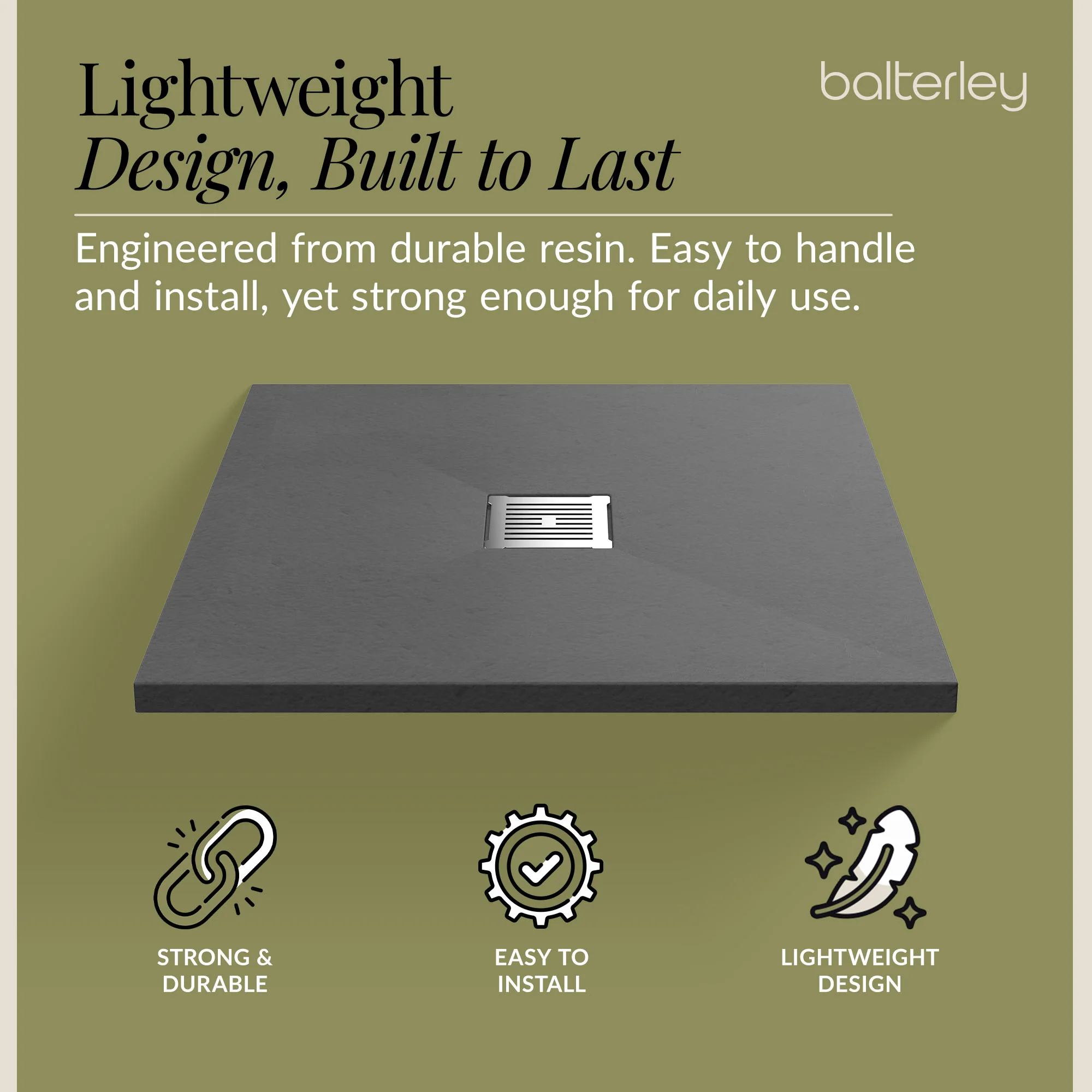 Ultra-Slim 32mm Low-Profile Square Shower Tray - Choice of Size and Finish - Image 44