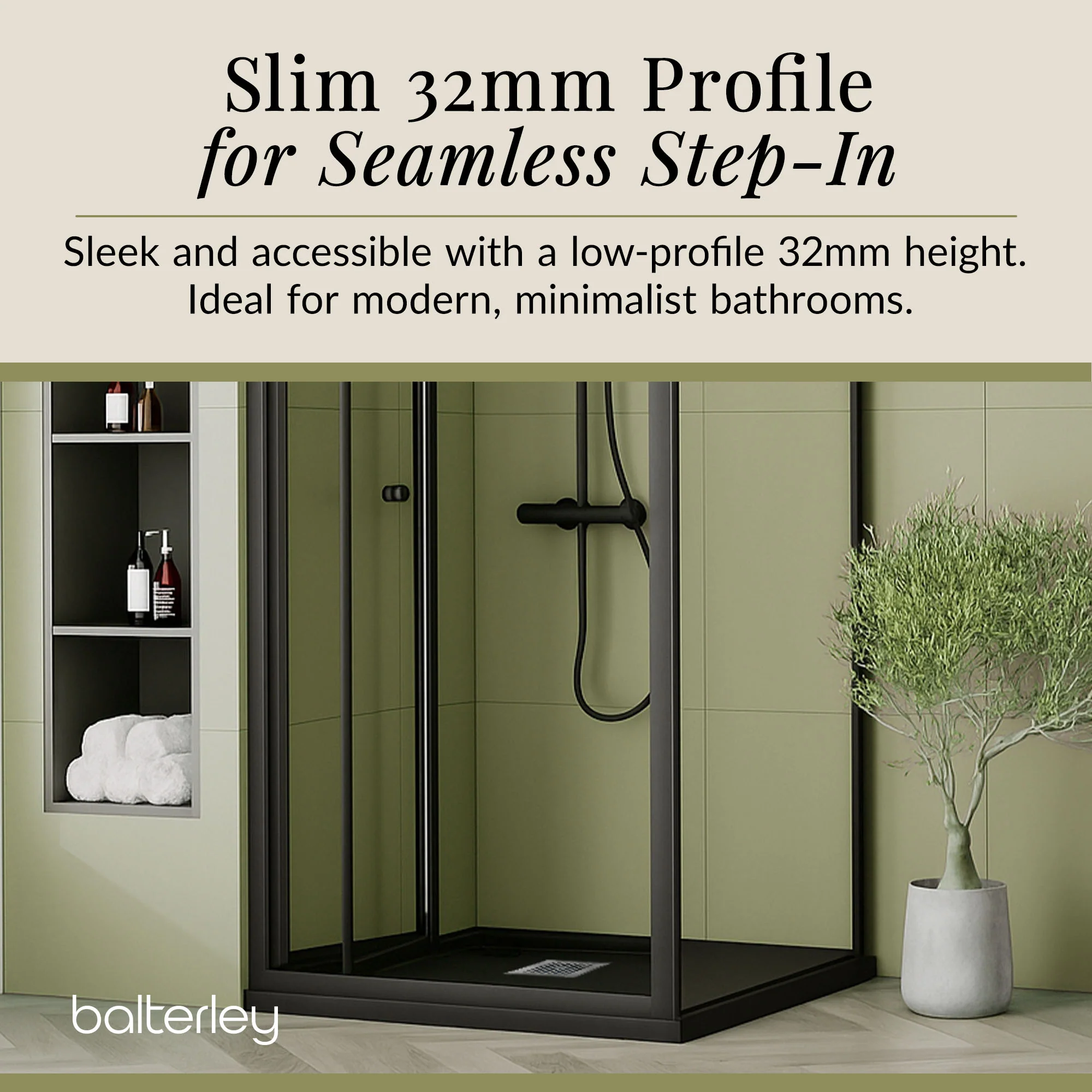 Ultra-Slim 32mm Low-Profile Square Shower Tray - Choice of Size and Finish - Image 50