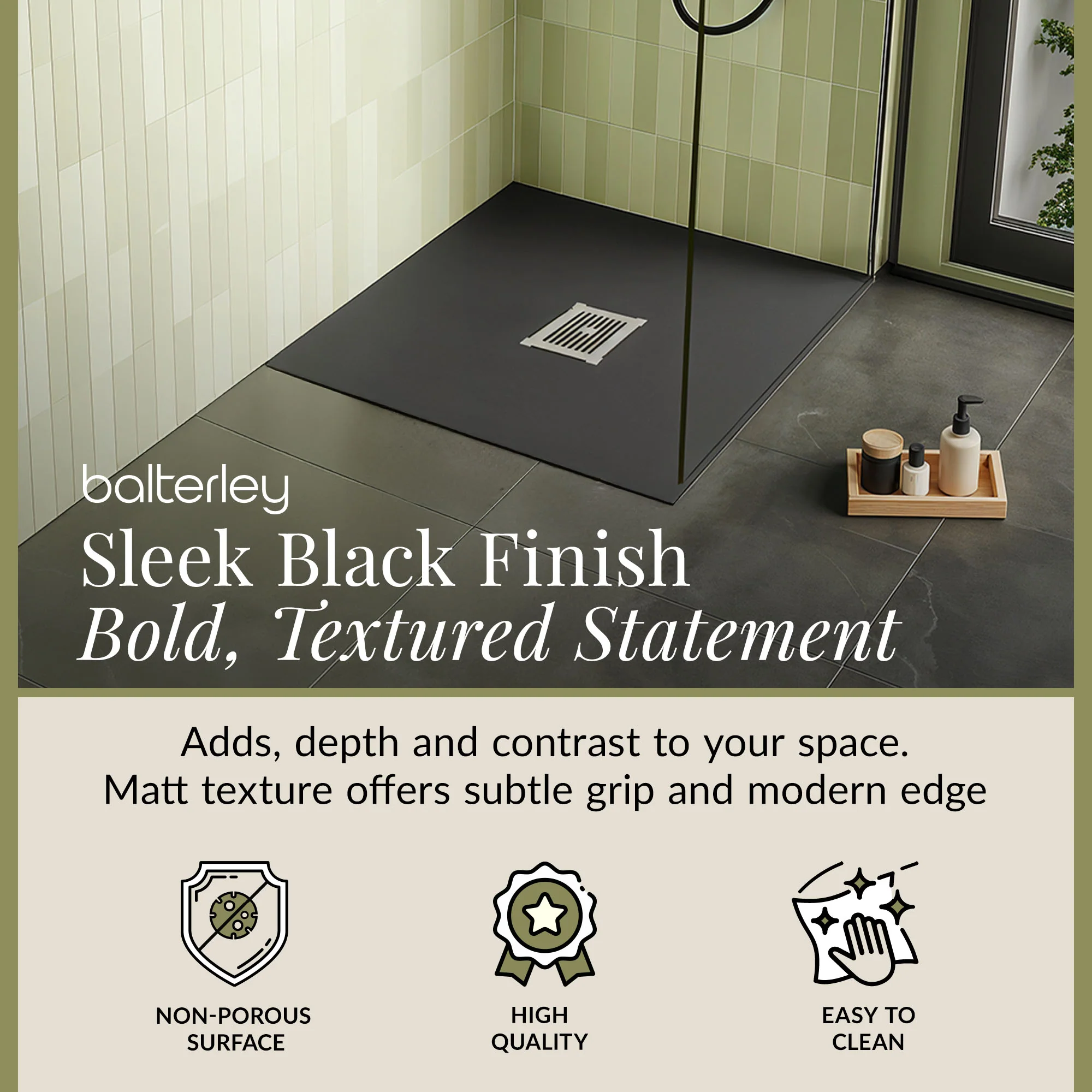 Ultra-Slim 32mm Low-Profile Square Shower Tray - Choice of Size and Finish - Image 51