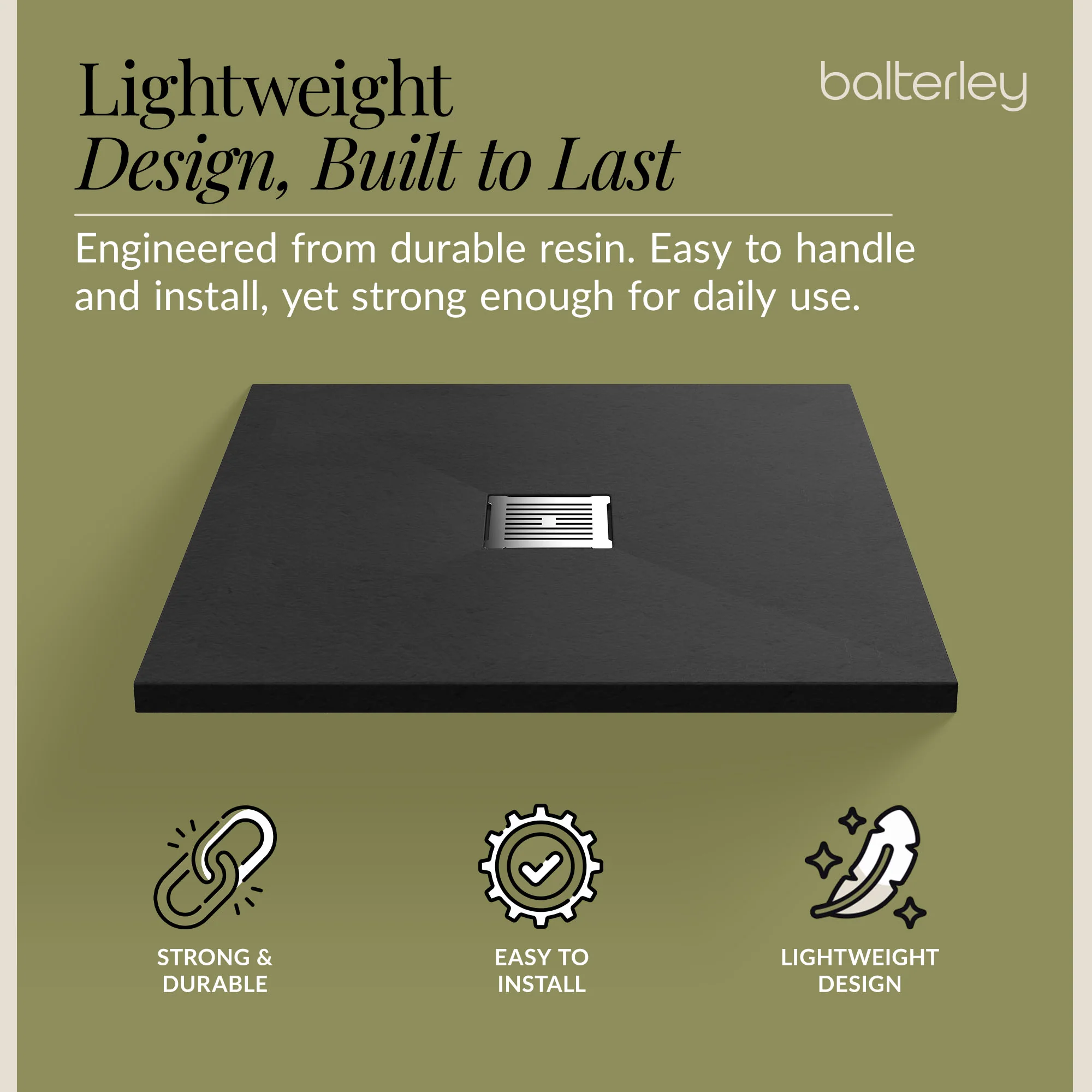 Ultra-Slim 32mm Low-Profile Square Shower Tray - Choice of Size and Finish - Image 55