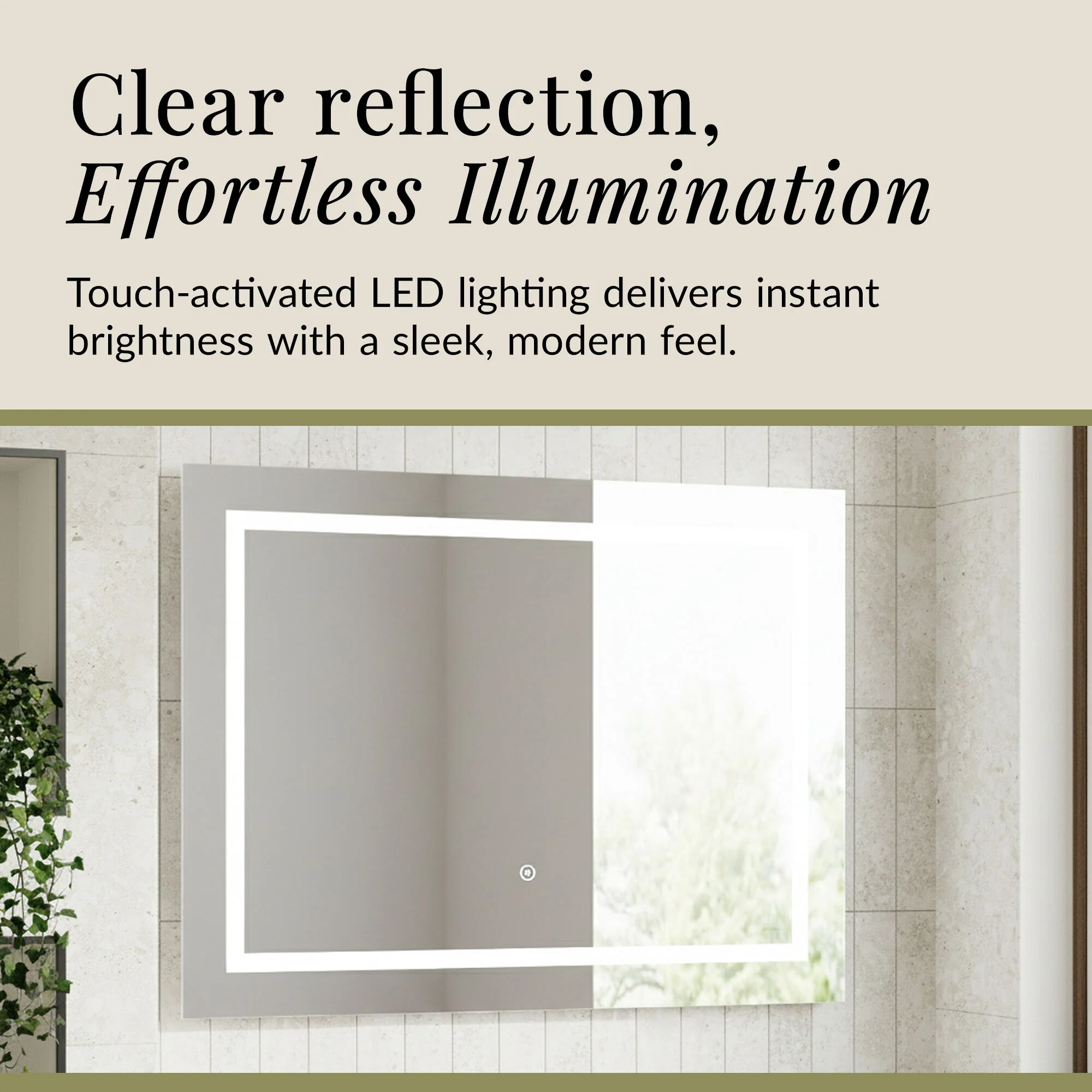 Rectangular Landscape LED Illuminated Touch Sensor Mirror with Demister, 800mm x 500mm - Image 8
