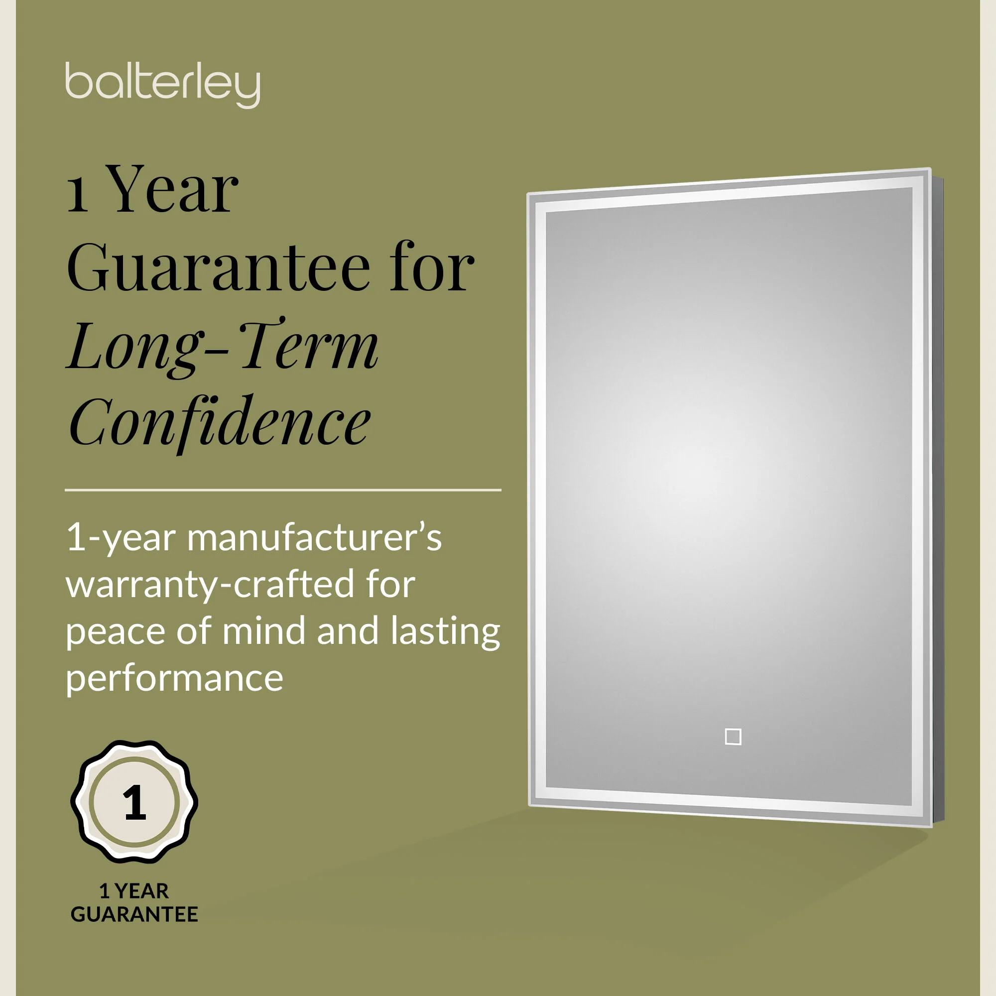 Rectangular LED Illuminated Framed Touch Sensor Mirror with Demister, 700mm x 500mm - Image 5