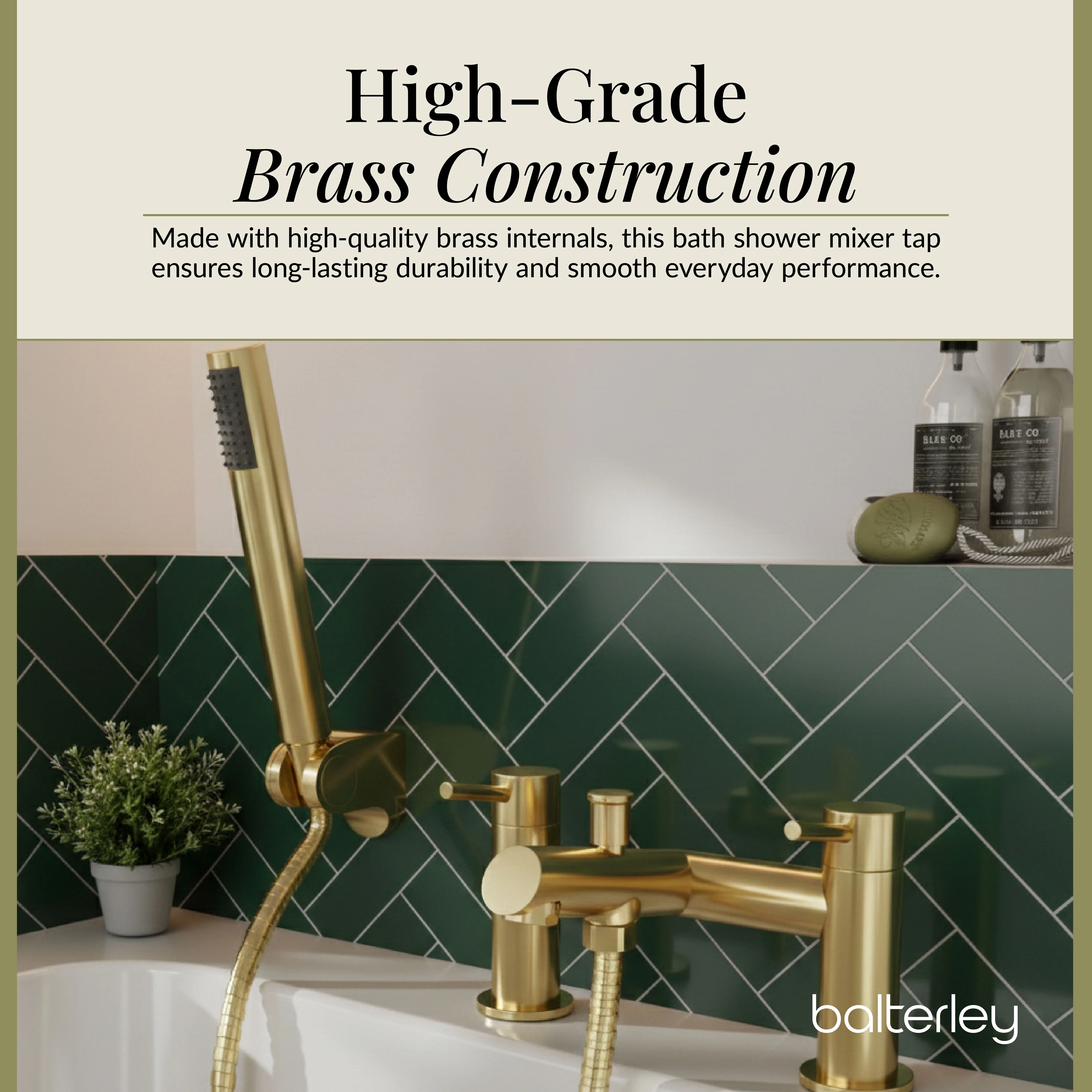 Wetley Round Minimalist Bath Shower Mixer Tap with Shower Kit - Choice of Finish - Image 24