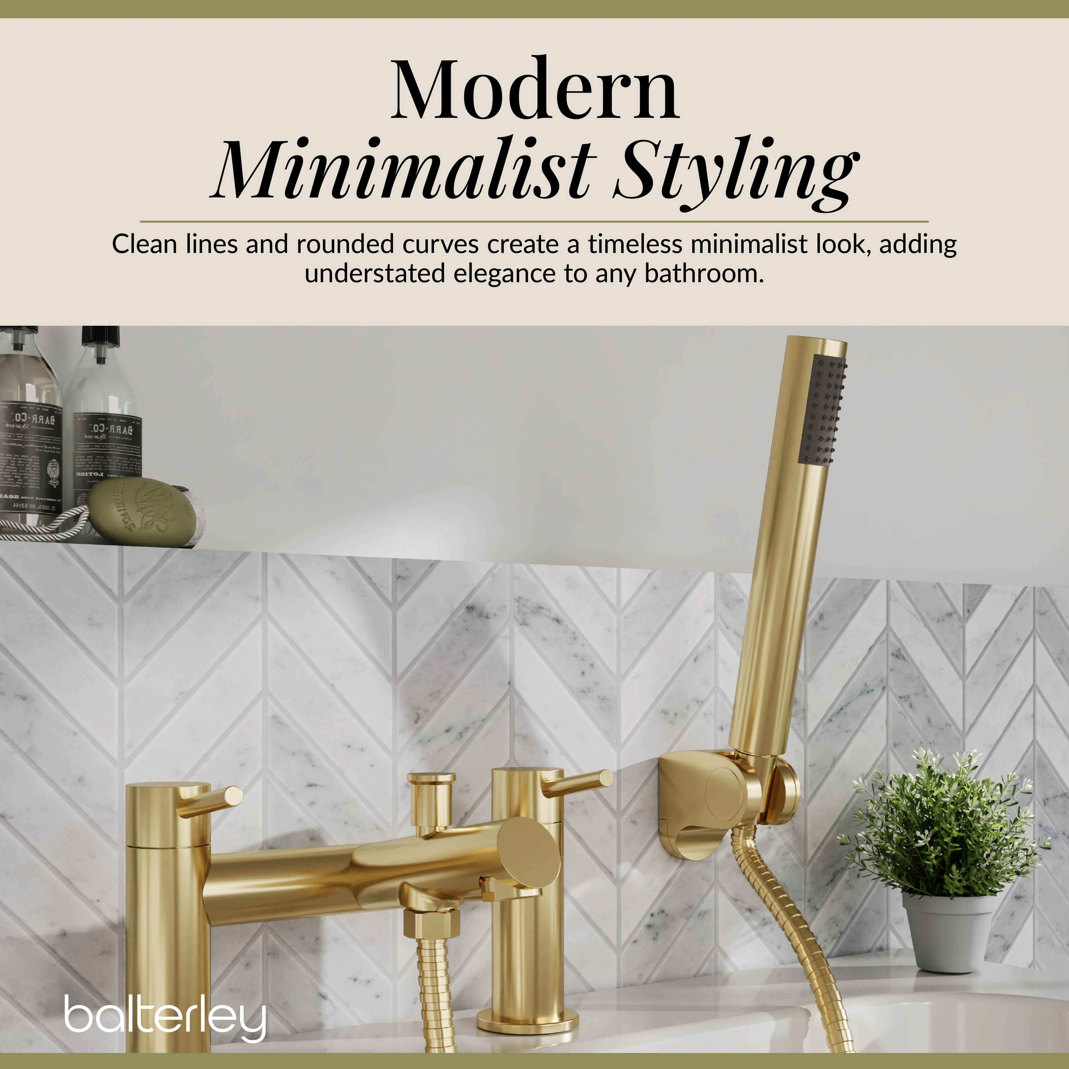 Wetley Round Minimalist Bath Shower Mixer Tap with Shower Kit - Choice of Finish - Image 29