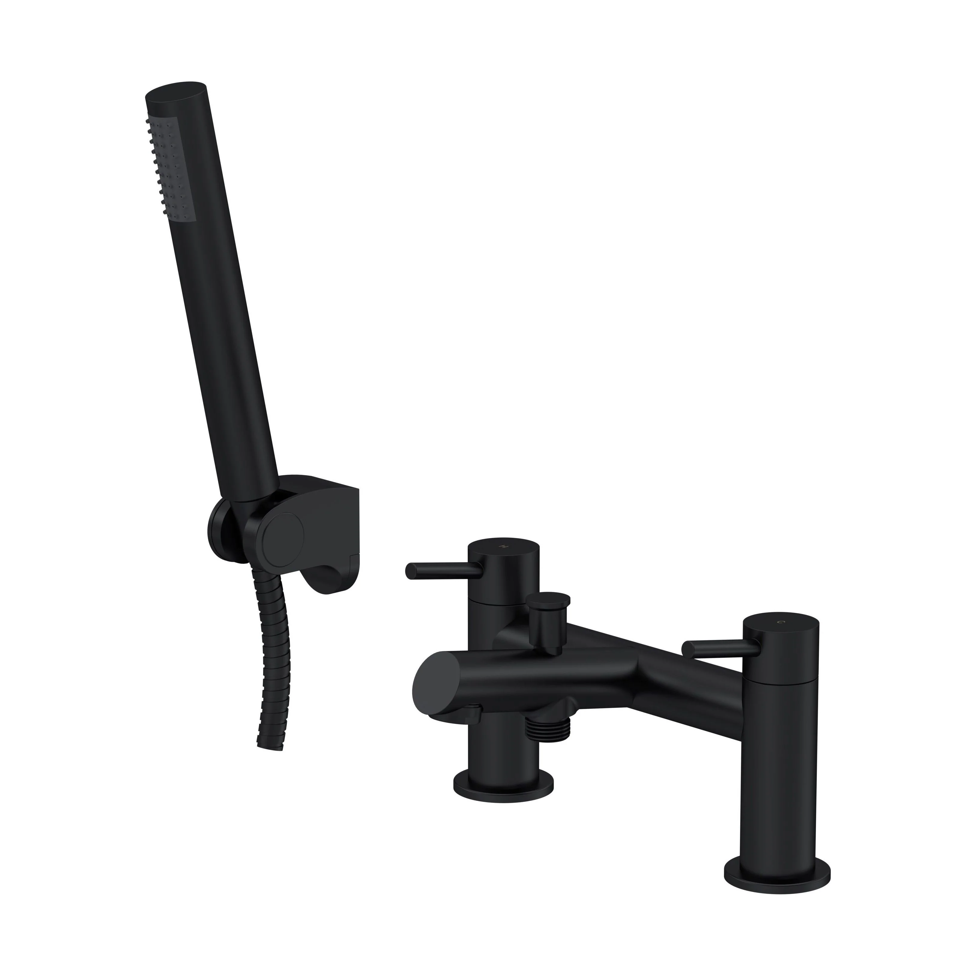 Wetley Round Minimalist Bath Shower Mixer Tap with Shower Kit - Choice of Finish - Image 3