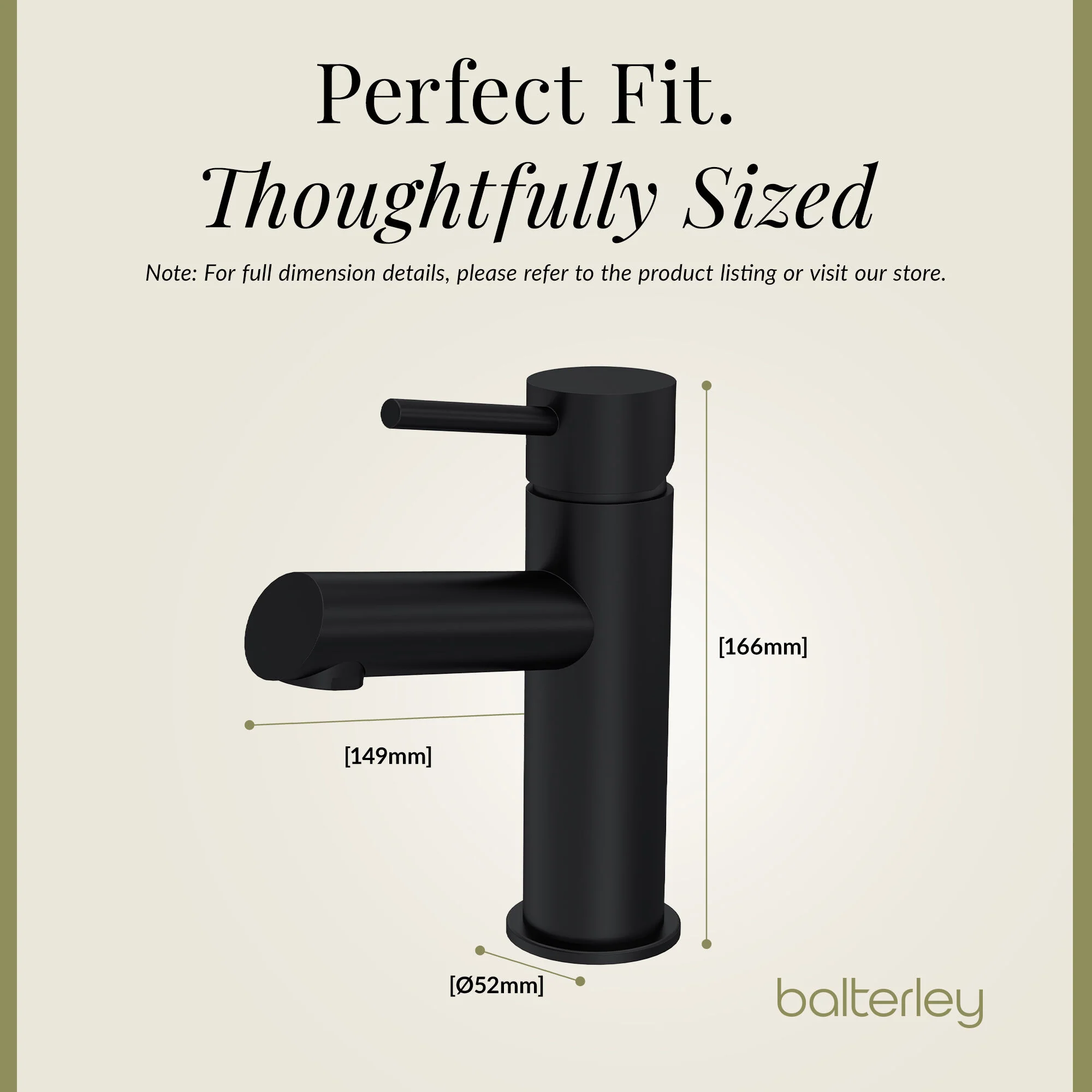 Wetley Minimalist Round Mono Basin Mixer Tap & Push Button Waste - Choice of Finish - Image 15