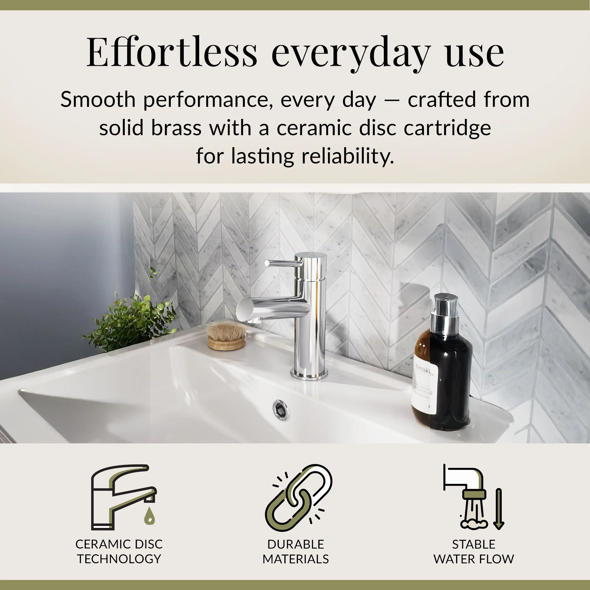 Wetley Minimalist Round Mono Basin Mixer Tap & Push Button Waste - Choice of Finish - Image 19