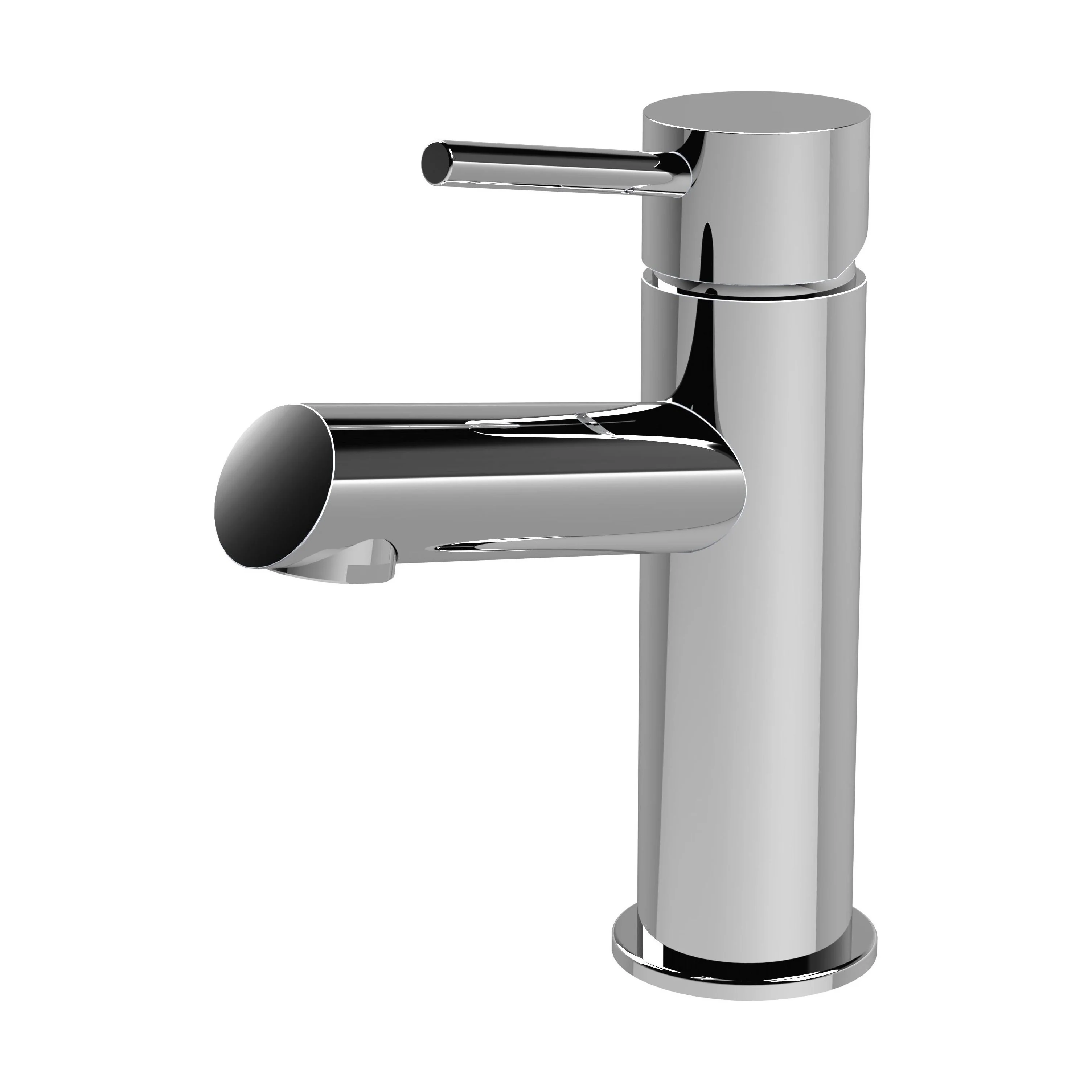 Wetley Minimalist Round Mono Basin Mixer Tap & Push Button Waste - Choice of Finish - Image 2