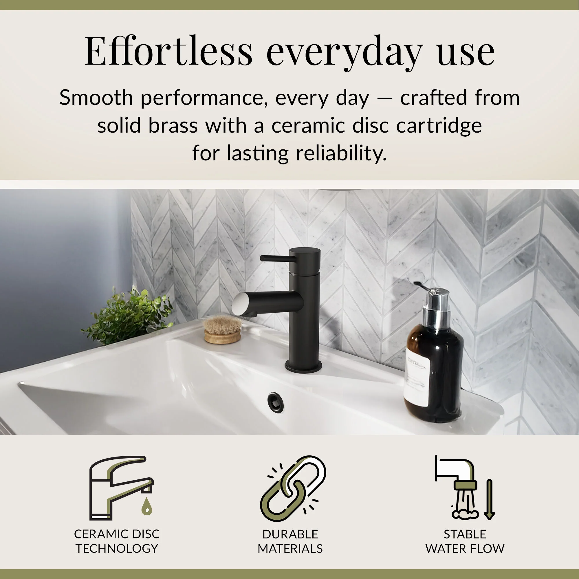 Wetley Minimalist Round Mono Basin Mixer Tap & Push Button Waste - Choice of Finish - Image 23