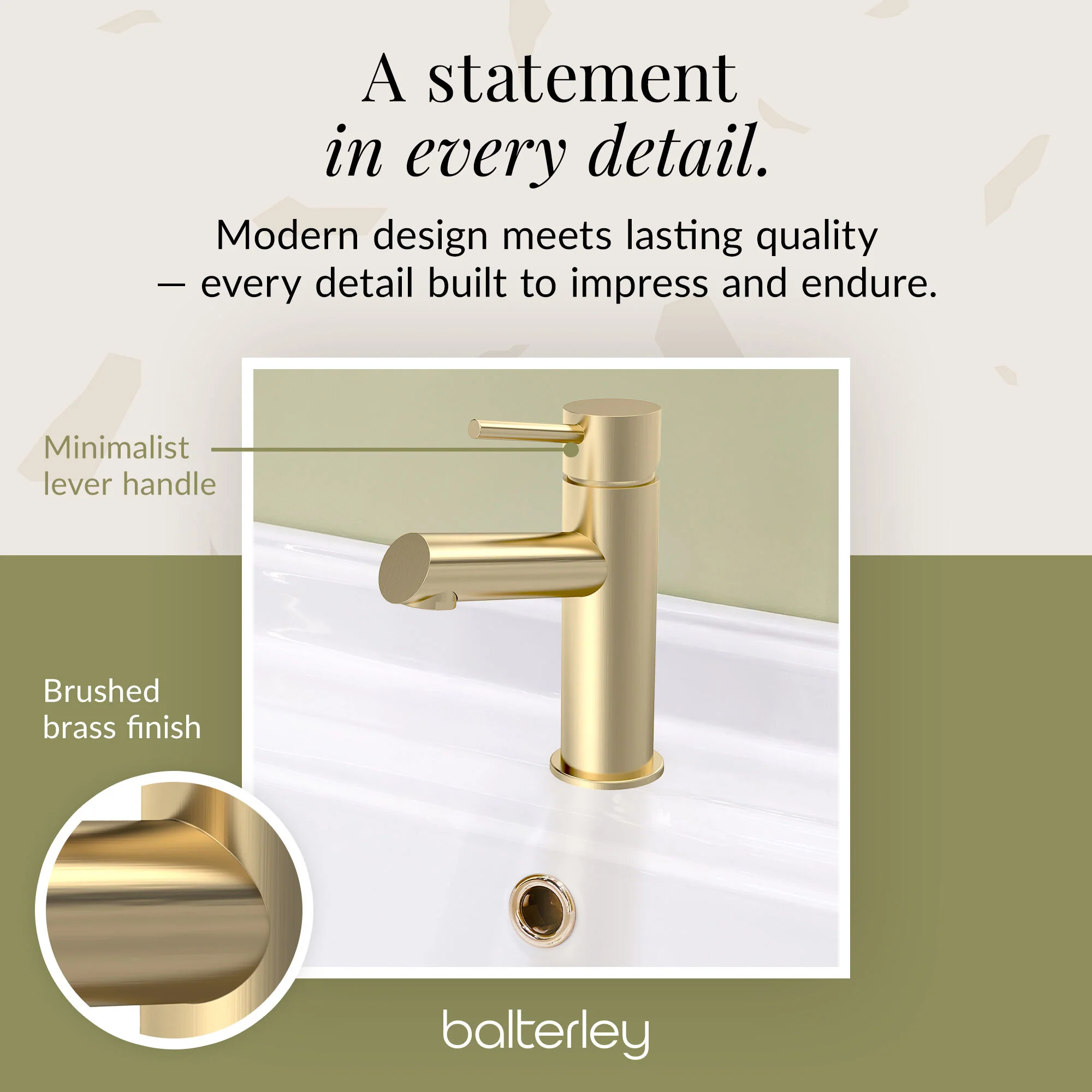Wetley Minimalist Round Mono Basin Mixer Tap & Push Button Waste - Choice of Finish - Image 24