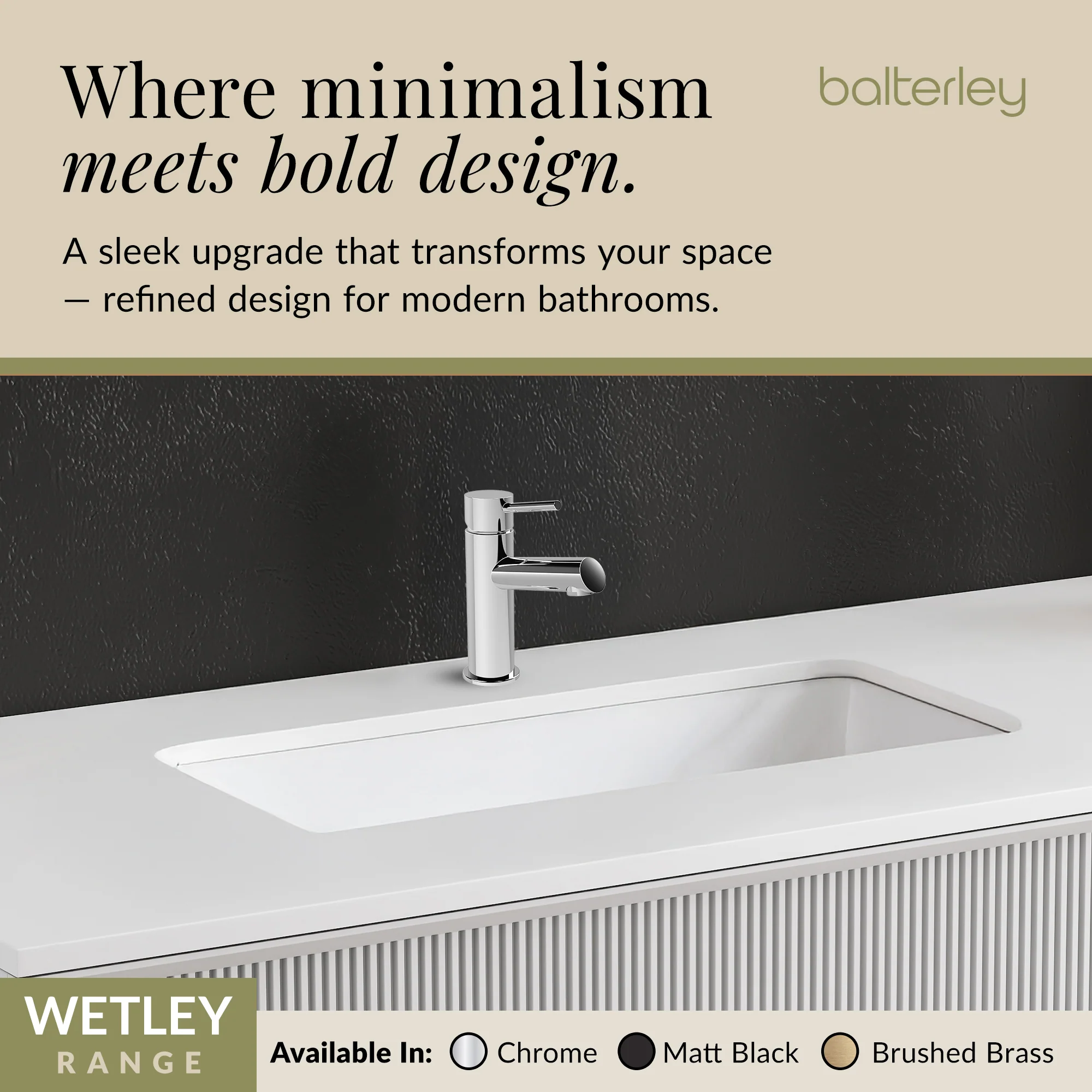 Wetley Minimalist Round Mono Basin Mixer Tap & Push Button Waste - Choice of Finish - Image 31