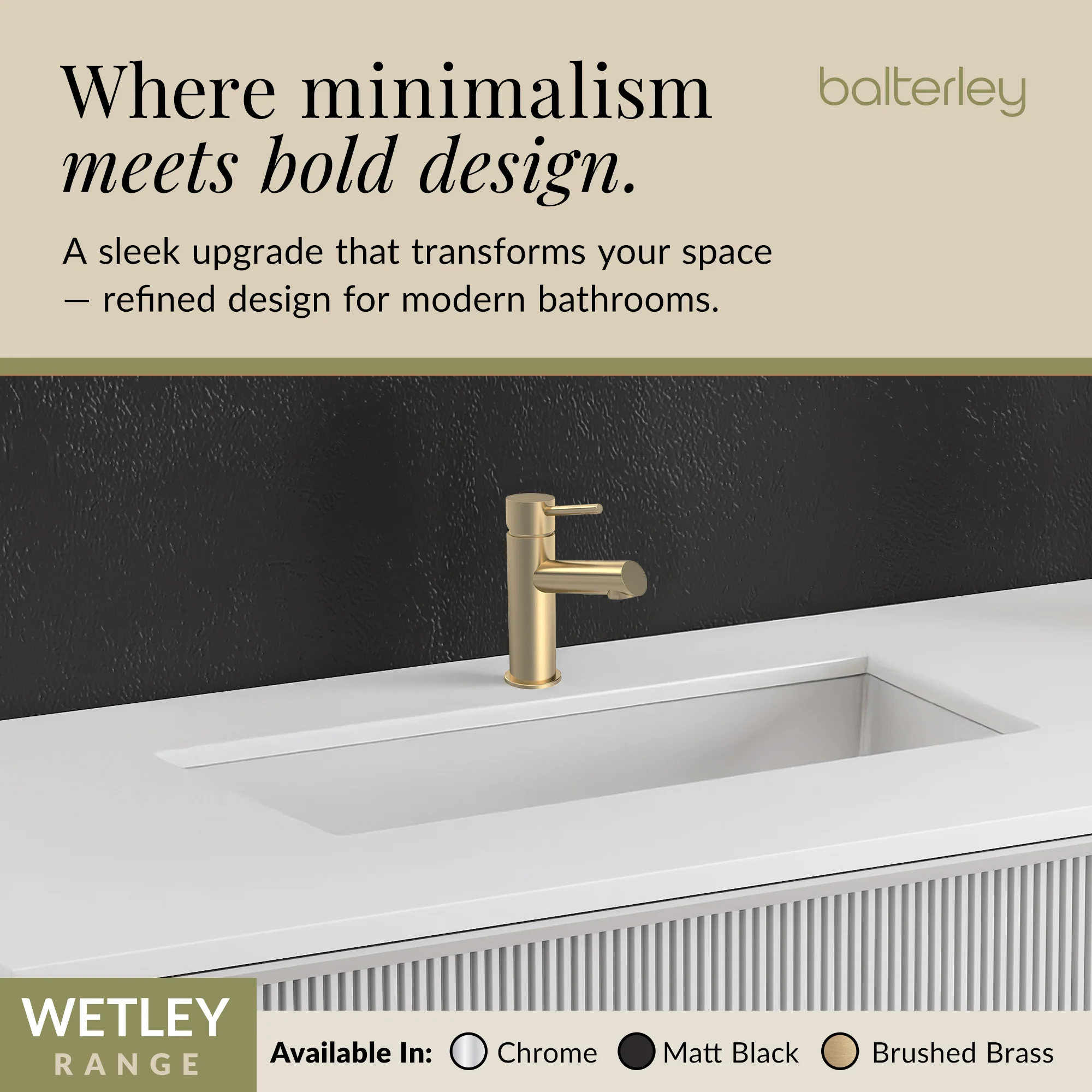 Wetley Minimalist Round Mono Basin Mixer Tap & Push Button Waste - Choice of Finish - Image 33