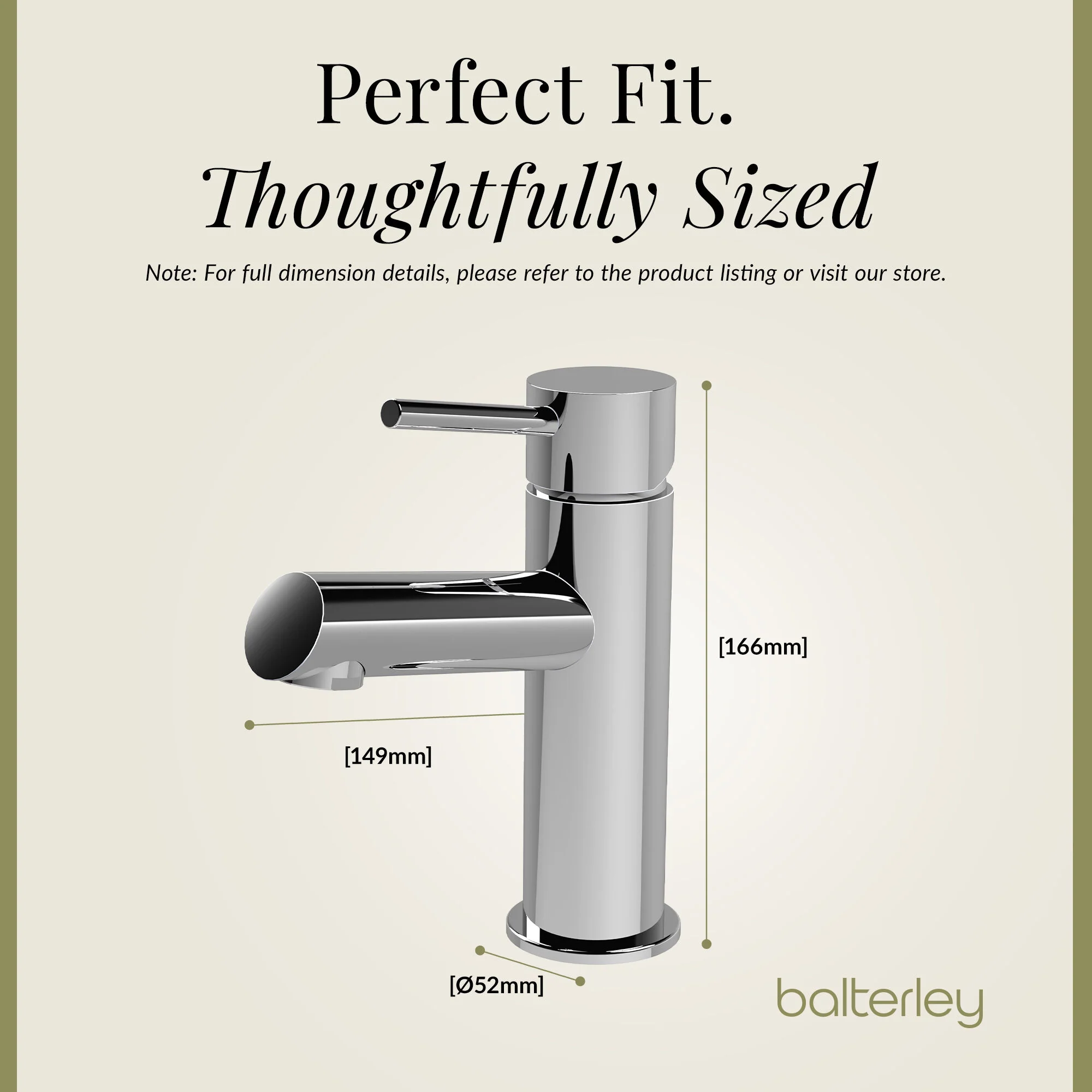 Wetley Minimalist Round Mono Basin Mixer Tap & Push Button Waste - Choice of Finish - Image 8