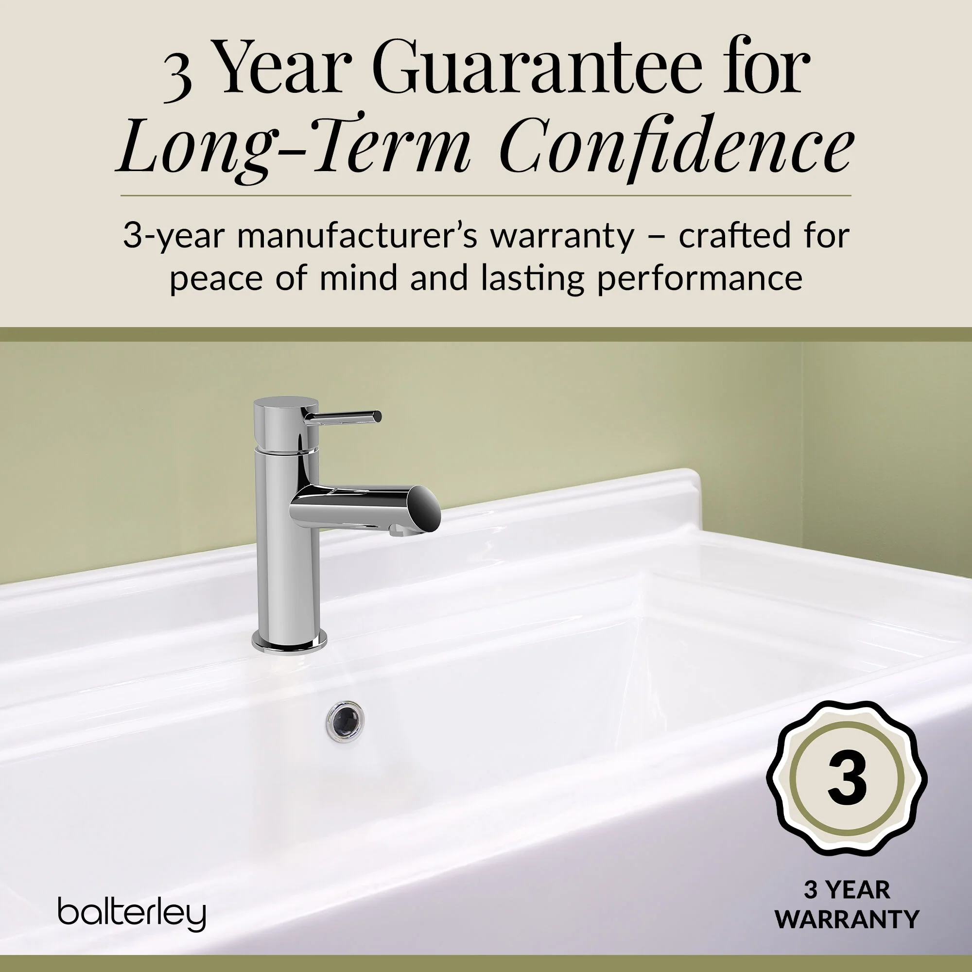 Wetley Minimalist Round Mono Basin Mixer Tap & Push Button Waste - Choice of Finish - Image 9