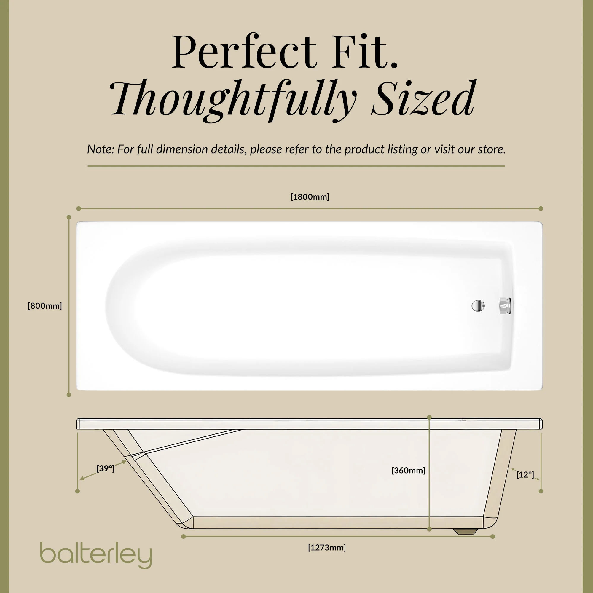 Round Single Ended Bath & Leg Set- Multiple Sizes Available - Image 10