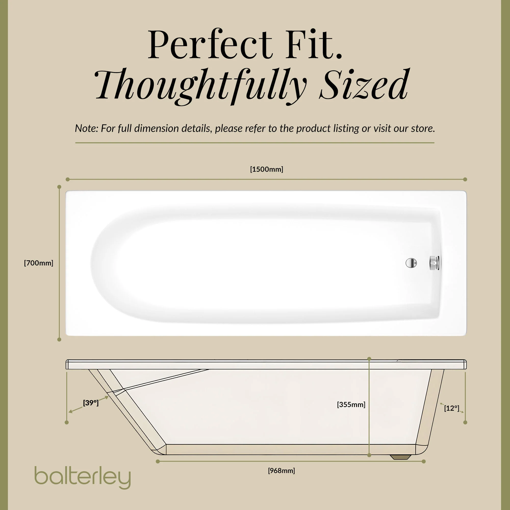 Round Single Ended Bath & Leg Set- Multiple Sizes Available - Image 44