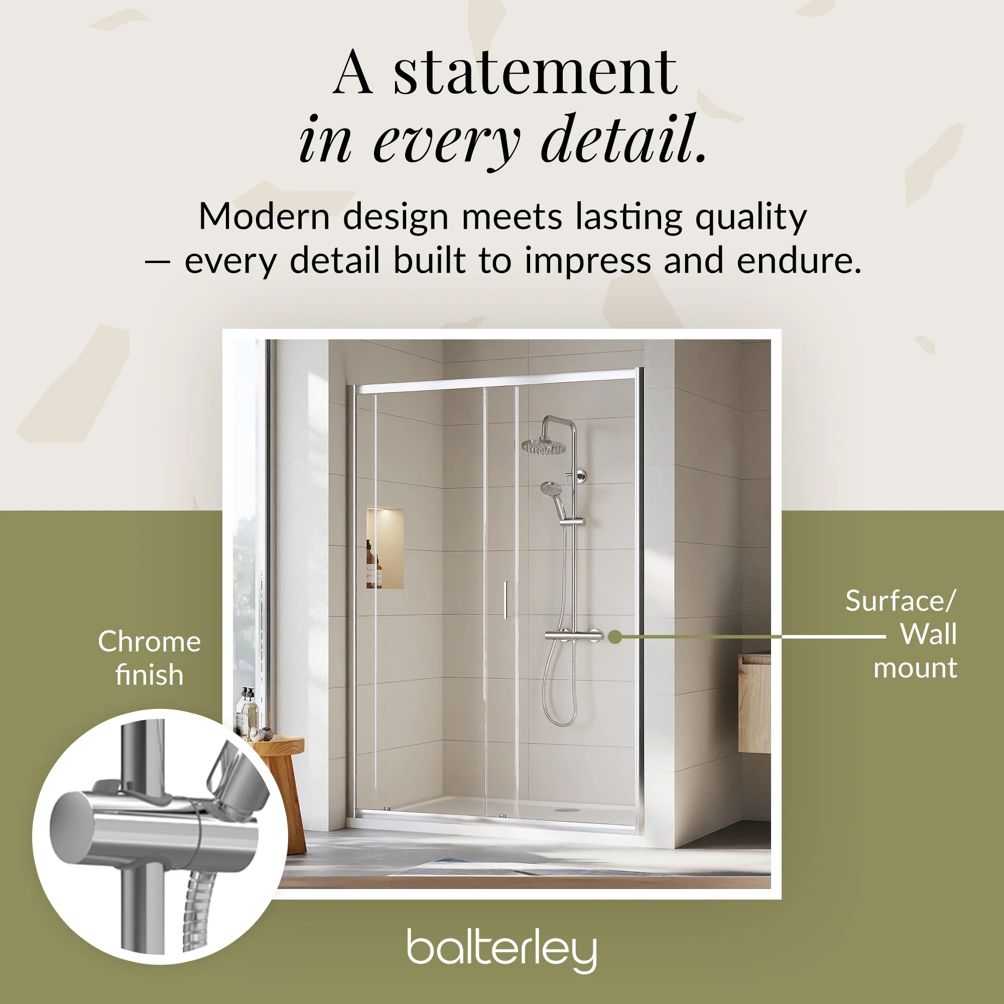 Round Thermostatic Shower Kit with Fixed Head & Adjustable Handset - Multiple Colours Available - Image 19