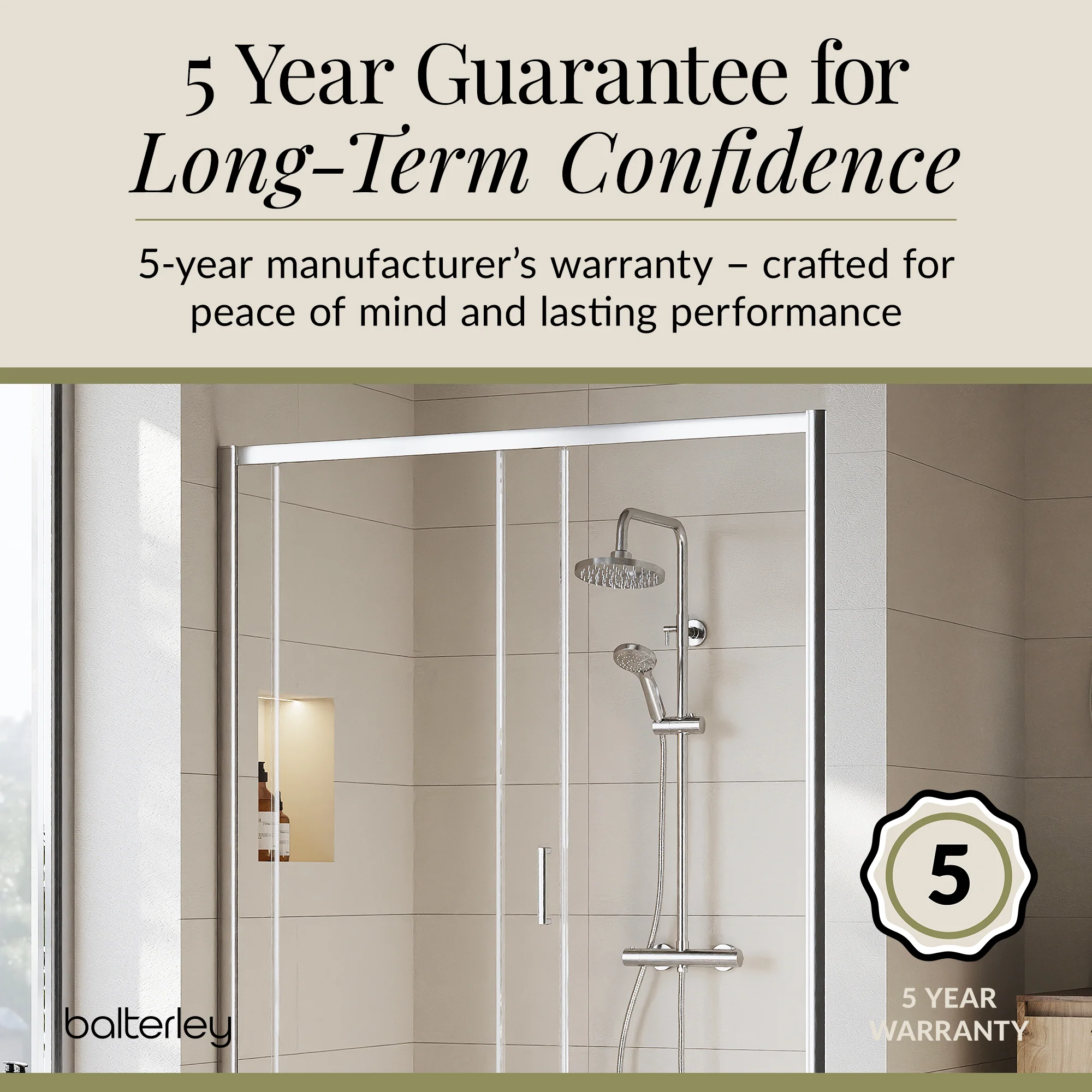 Round Thermostatic Shower Kit with Fixed Head & Adjustable Handset - Multiple Colours Available - Image 20
