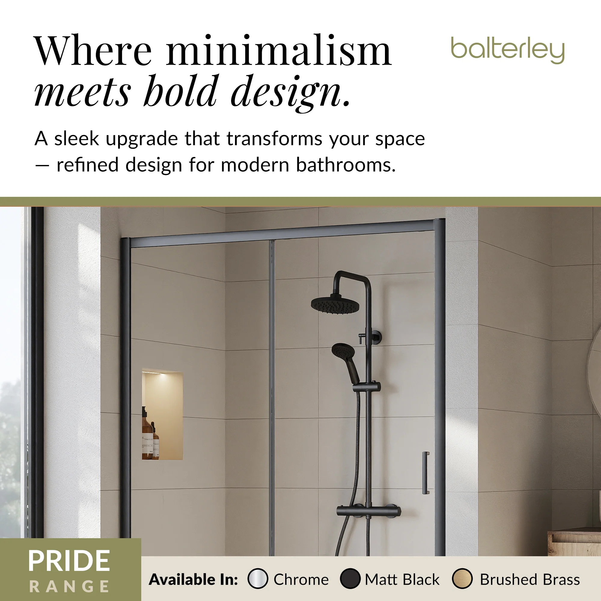 Round Thermostatic Shower Kit with Fixed Head & Adjustable Handset - Multiple Colours Available - Image 27