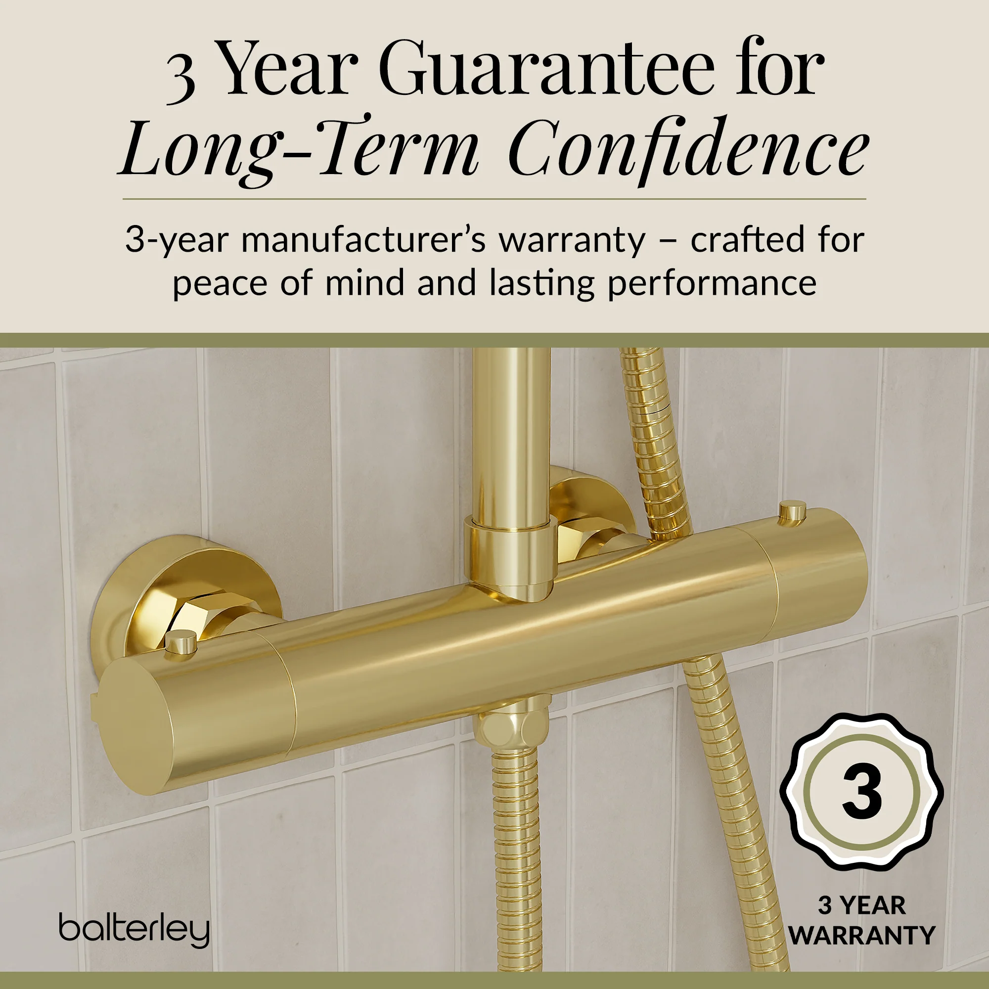 Round Thermostatic Shower Kit with Fixed Head & Adjustable Handset - Multiple Colours Available - Image 36