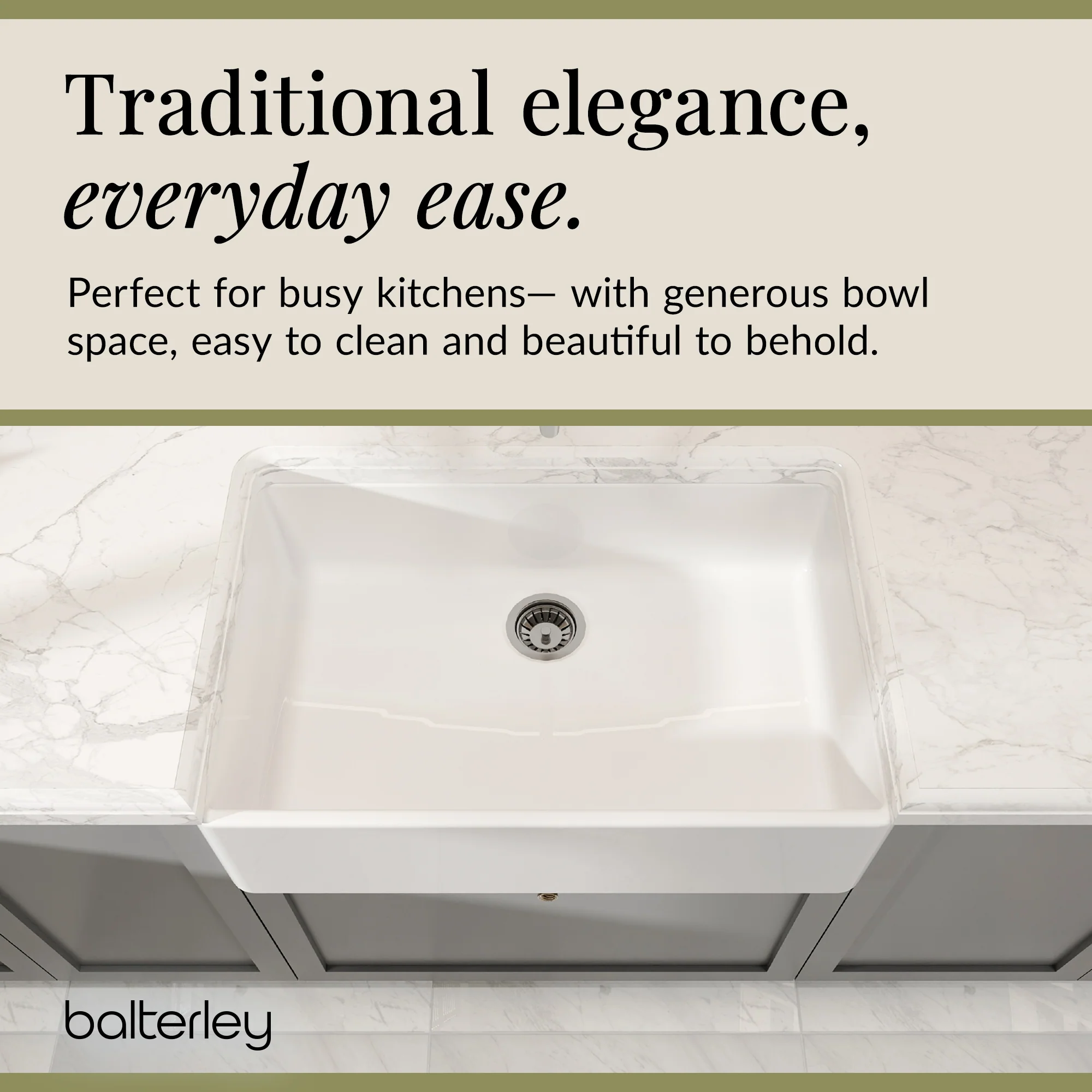 Single Bowl Butler Kitchen Sink - Choice of Tap and Waste - 795mm - Image 15