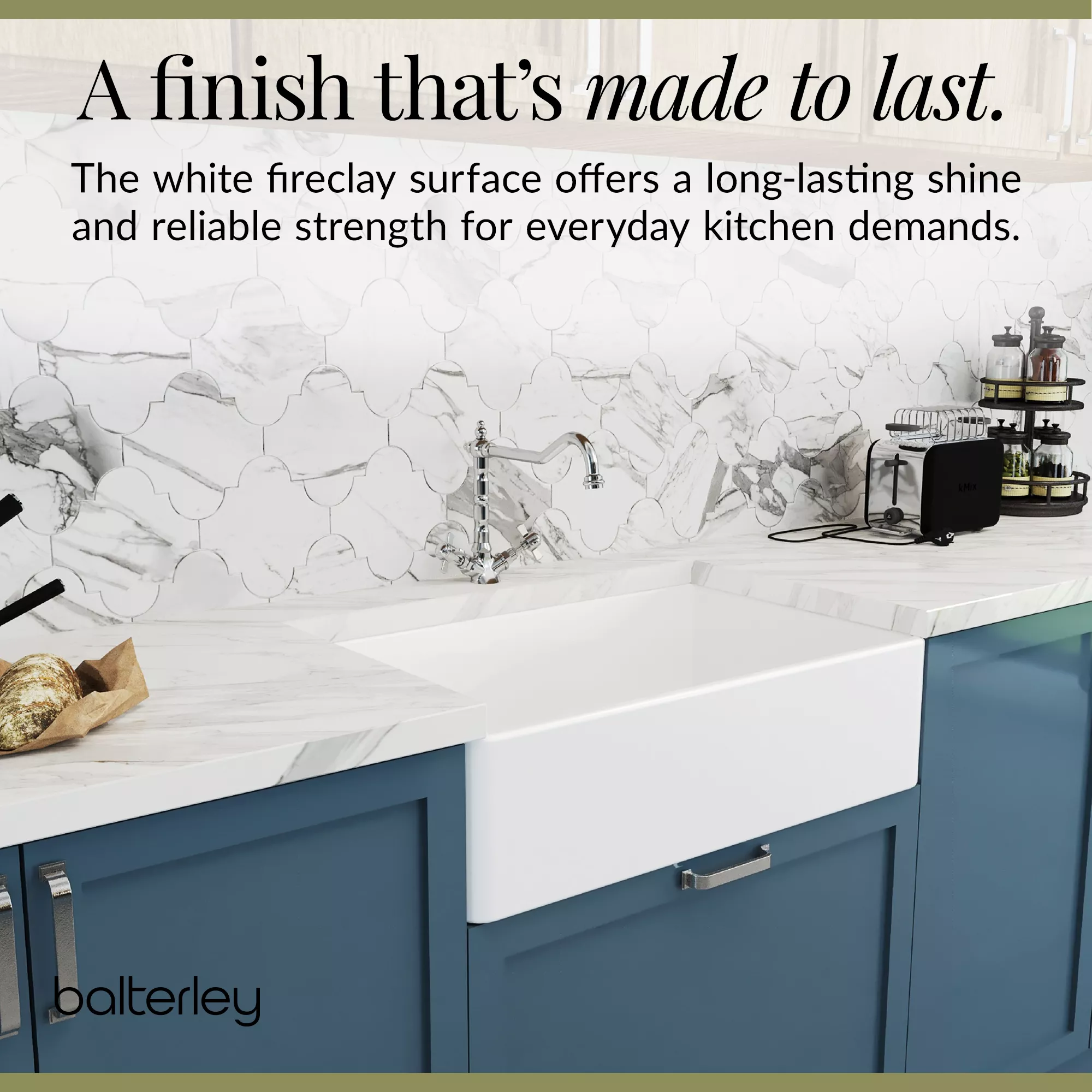 Single Bowl Butler Kitchen Sink - Choice of Tap and Waste - 795mm - Image 36