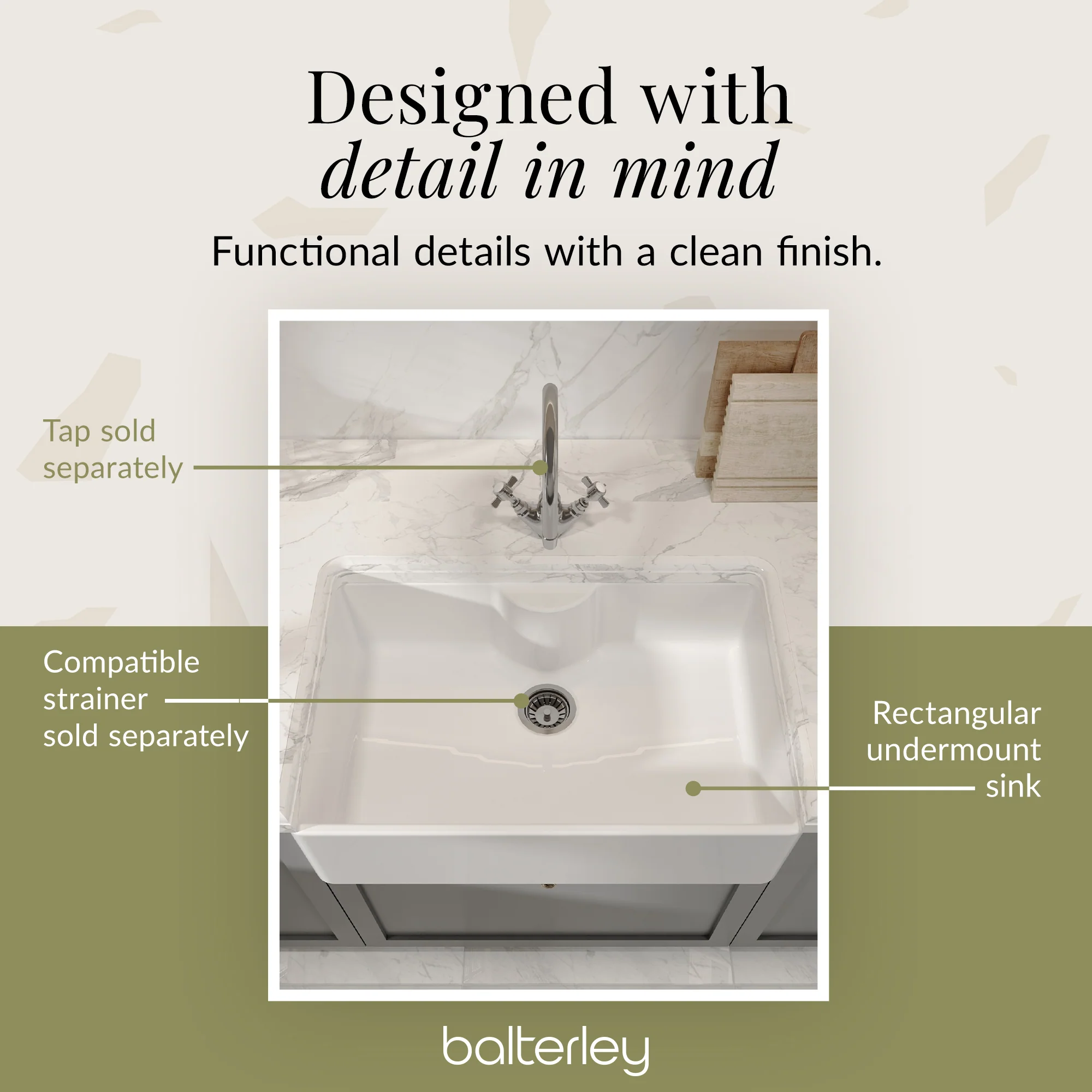 Single Bowl Fireclay Ceramic Butler Kitchen Sink - Variety of Sizes and Features Available - Image 35