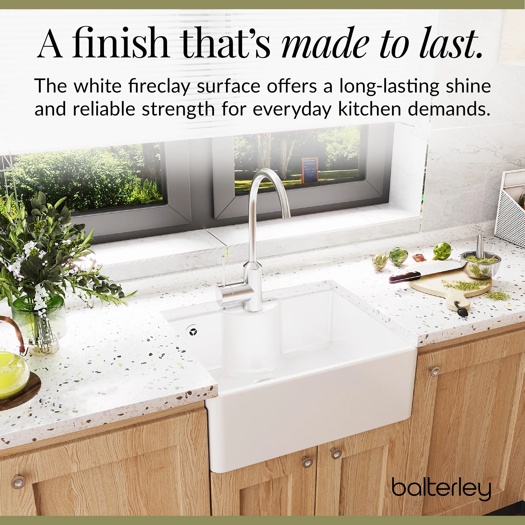 Single Bowl Fireclay Ceramic Butler Kitchen Sink - Variety of Sizes and Features Available - Image 52