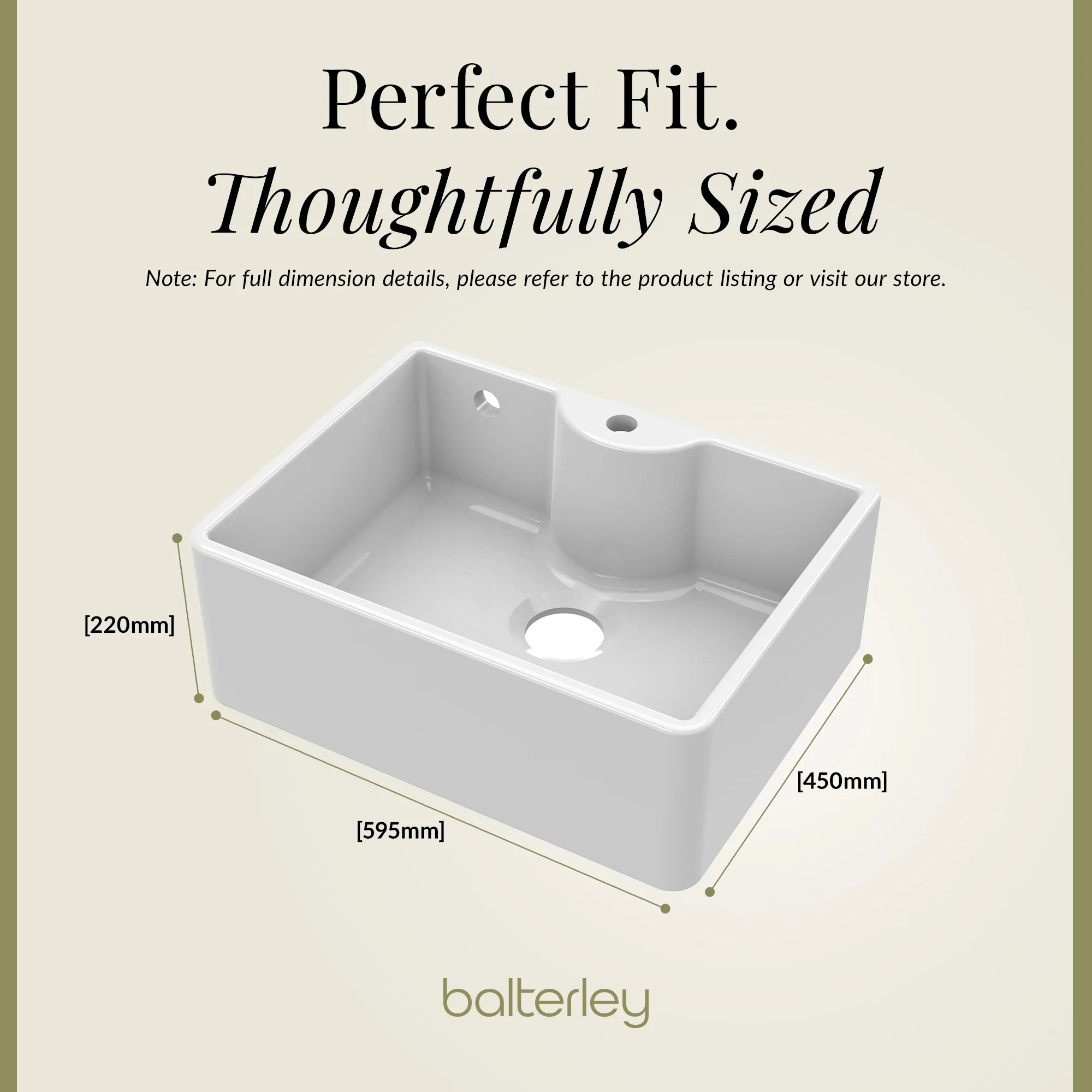 Single Bowl Fireclay Ceramic Butler Kitchen Sink - Variety of Sizes and Features Available - Image 53