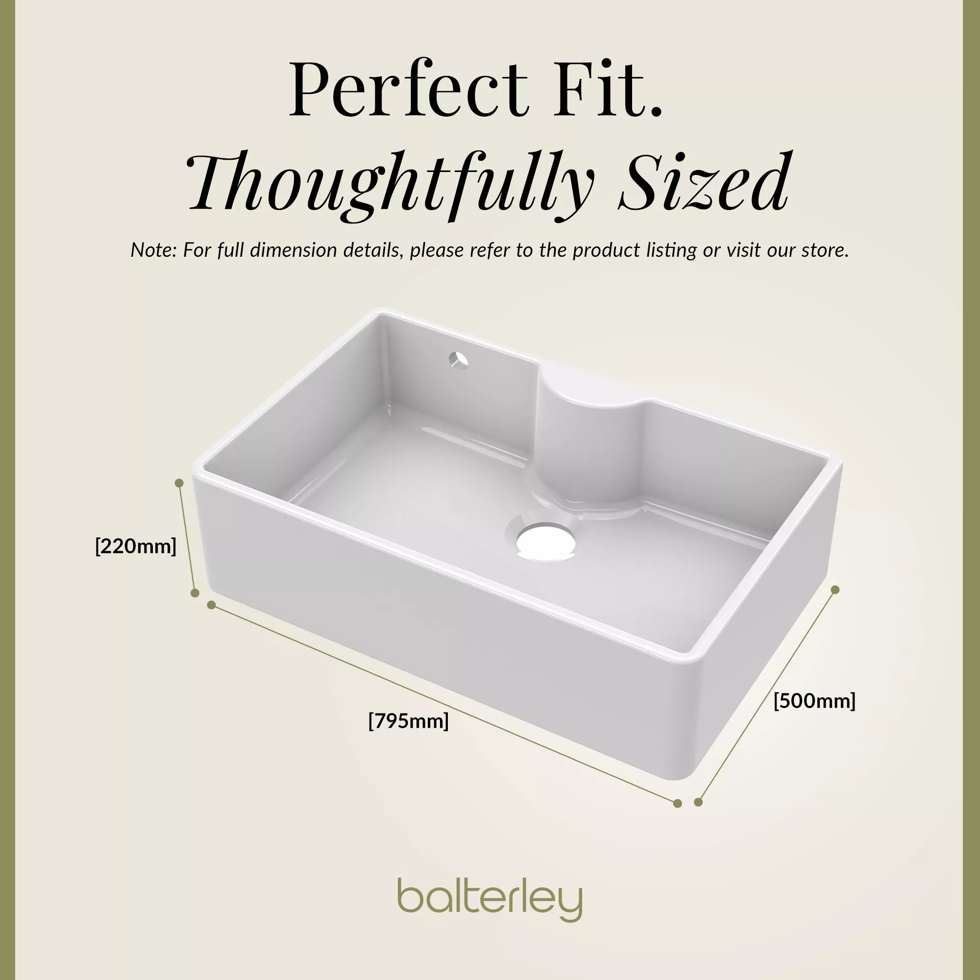 Single Bowl Fireclay Ceramic Butler Kitchen Sink - Variety of Sizes and Features Available - Image 67