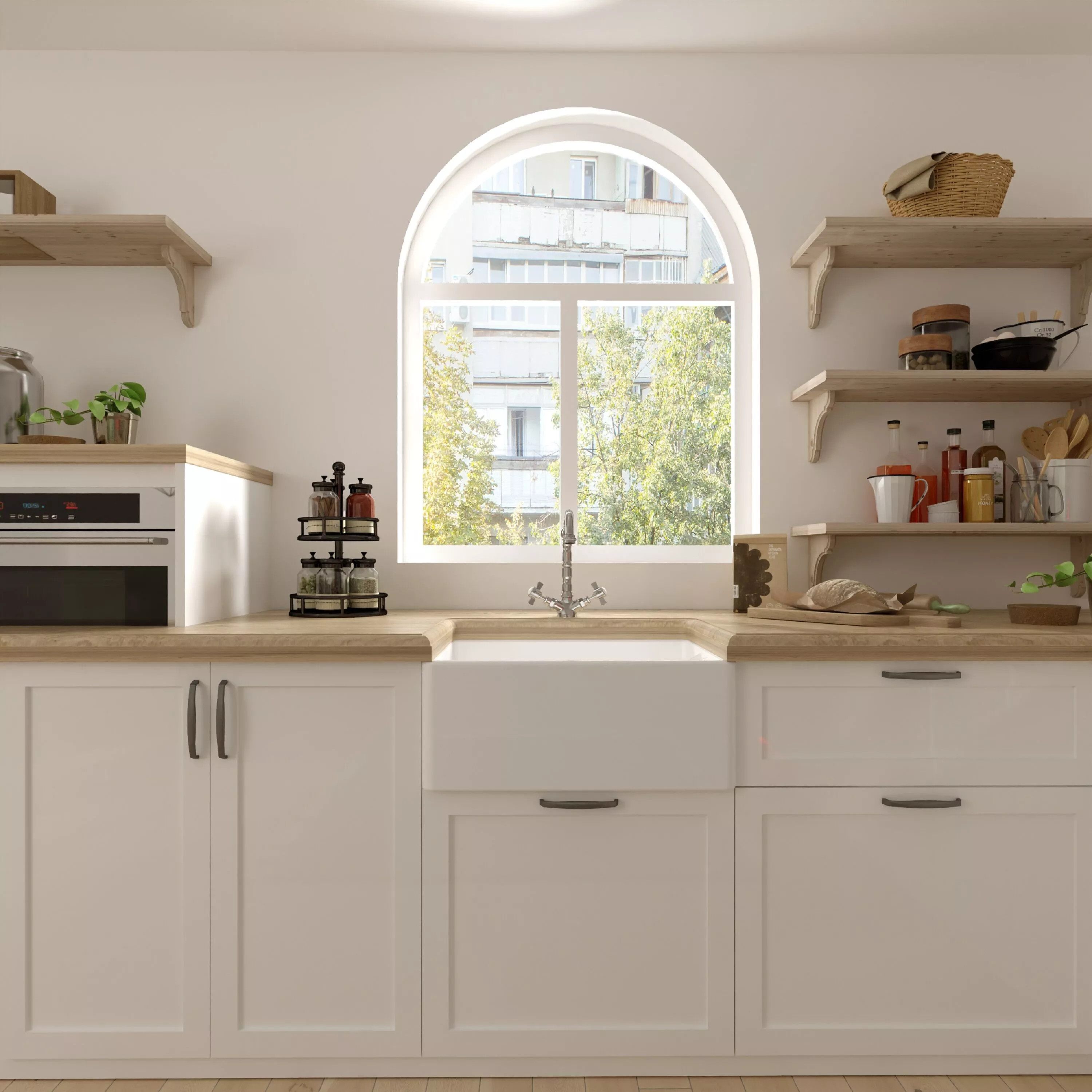 Single Bowl Fireclay Ceramic Belfast Kitchen Sink Bundle French Classic Tap & Waste - Image 23