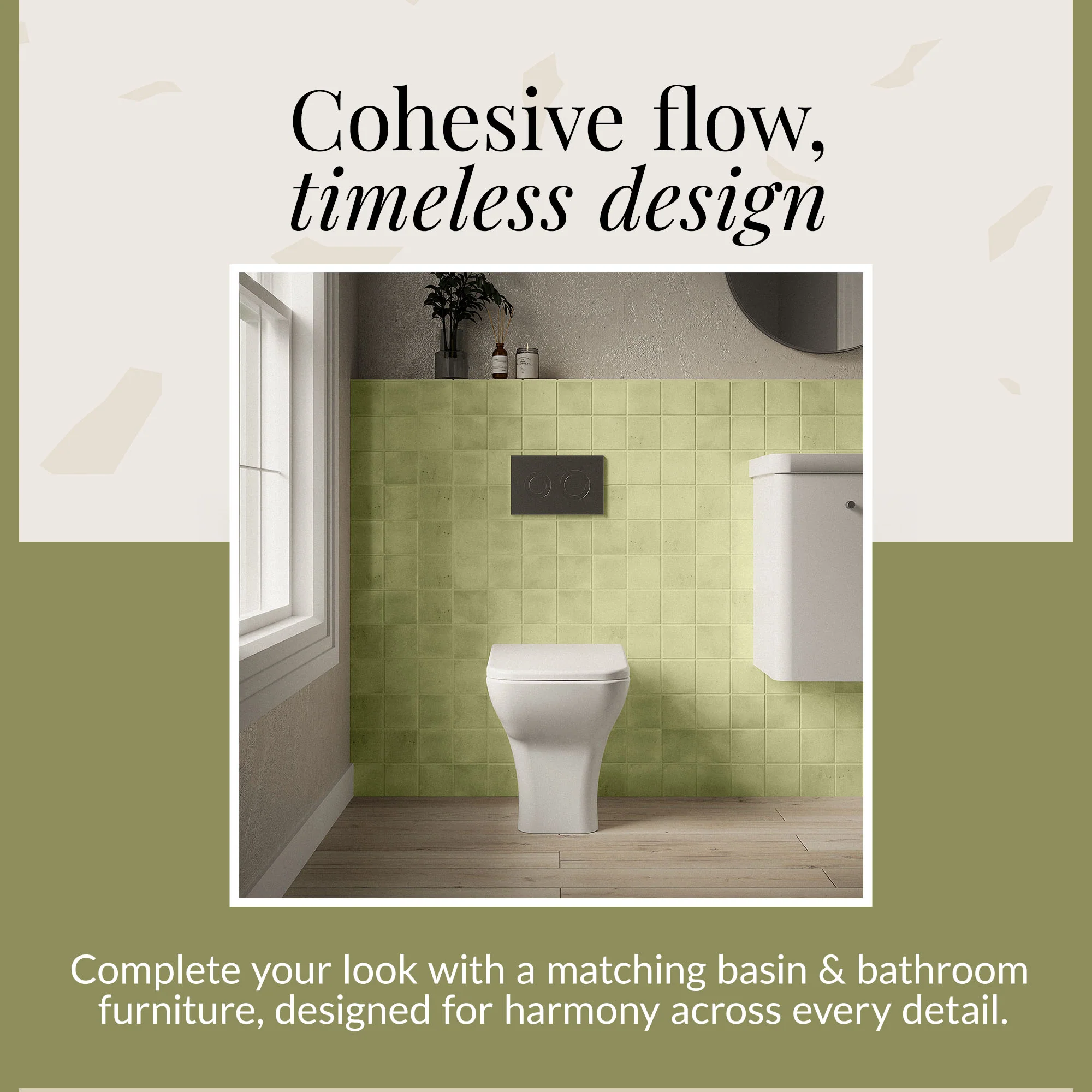 Hilderstone Modern Back to Wall Toilet Pan with Soft Close Seat - Image 6