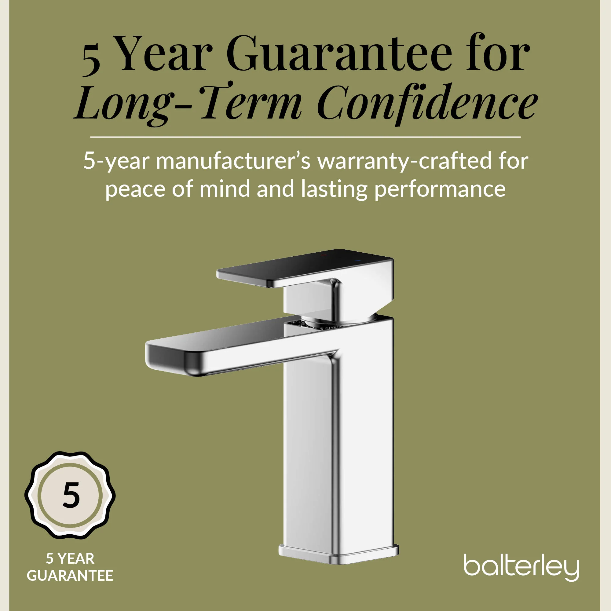 Swinscoe Square Mono Basin Mixer Tap with Push Button Waste – Choice of Finish - Image 22