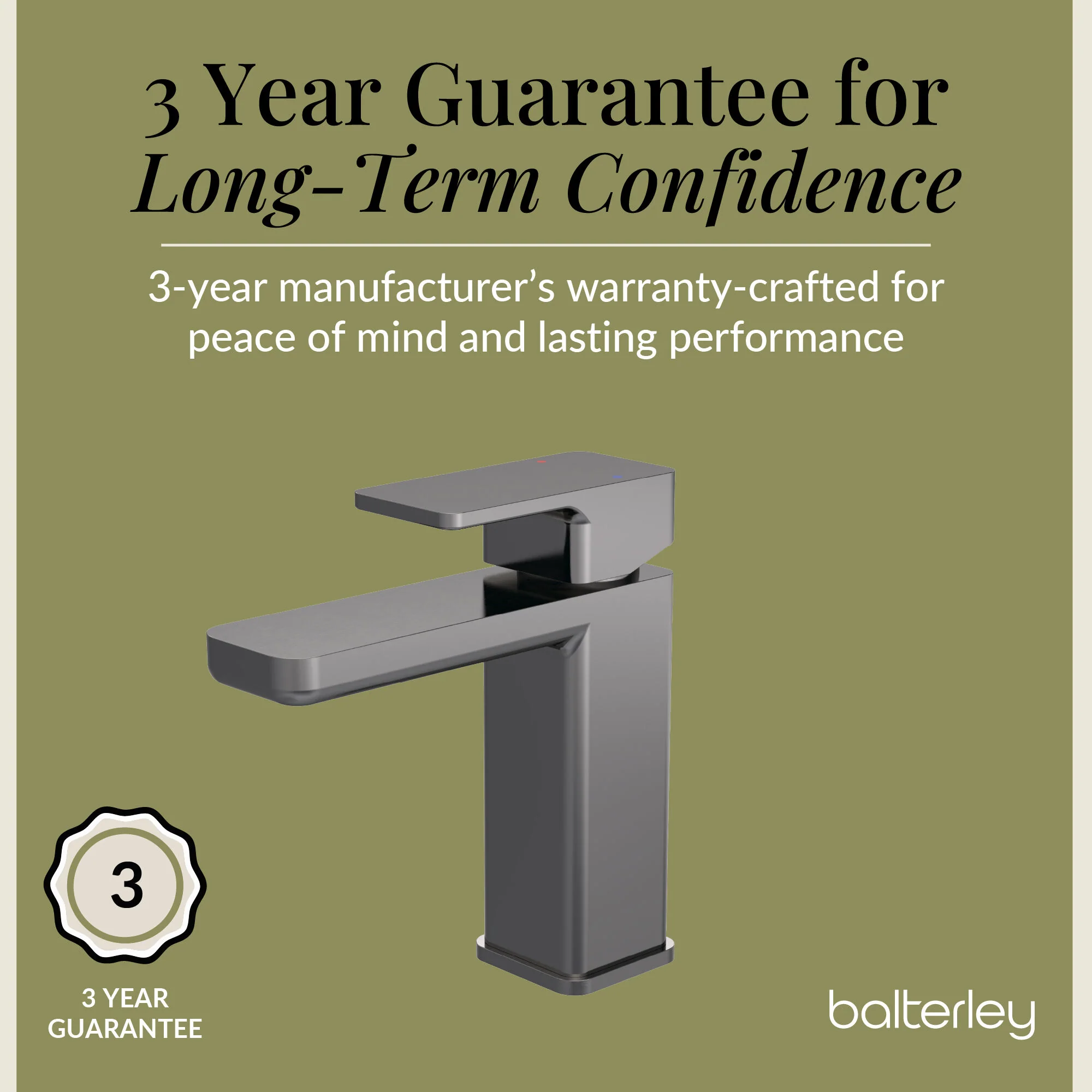 Swinscoe Square Mono Basin Mixer Tap with Push Button Waste – Choice of Finish - Image 40