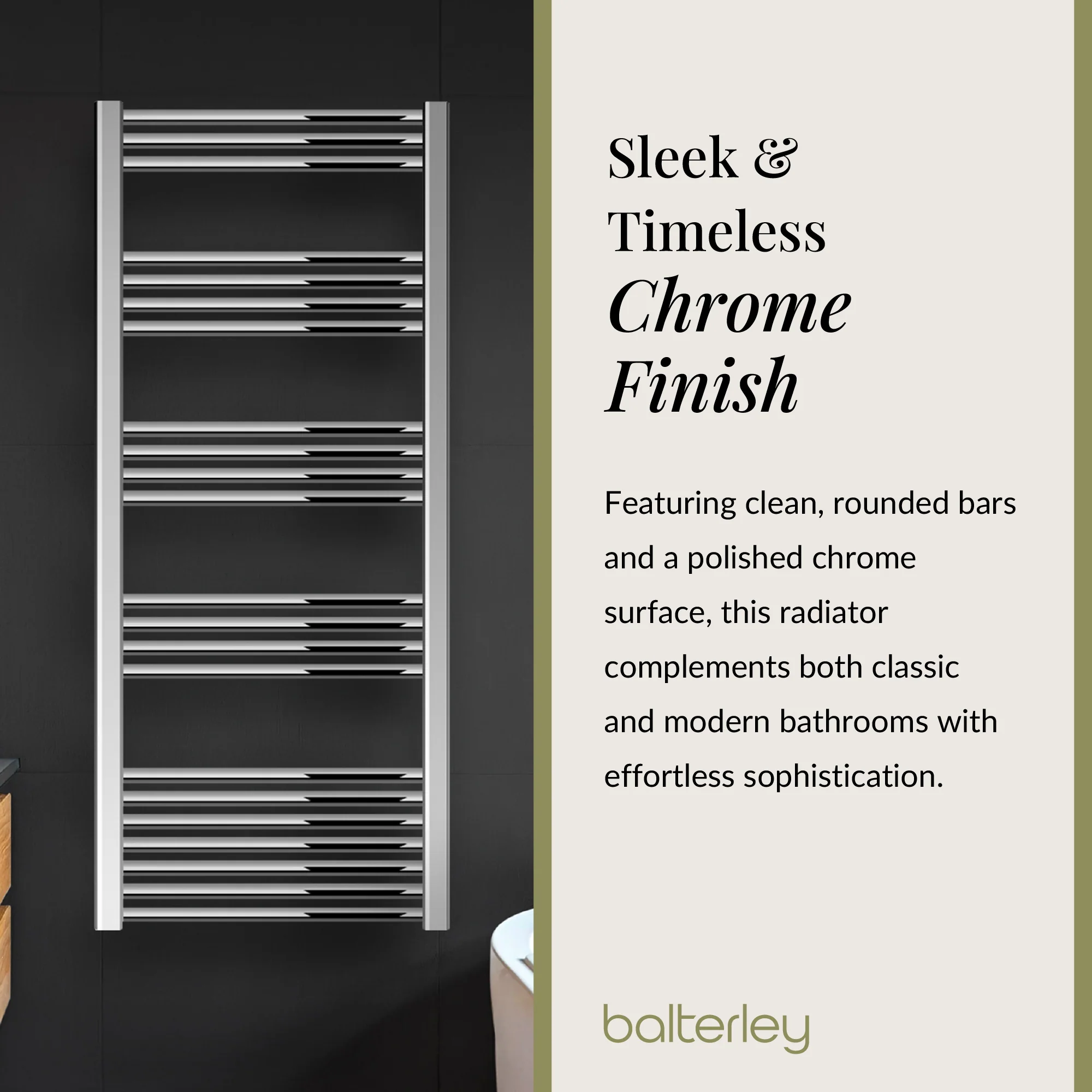 Straight Heated Heated Towel Rail Radiator, W: 600mm - Choice of Height and Finish - Image 121