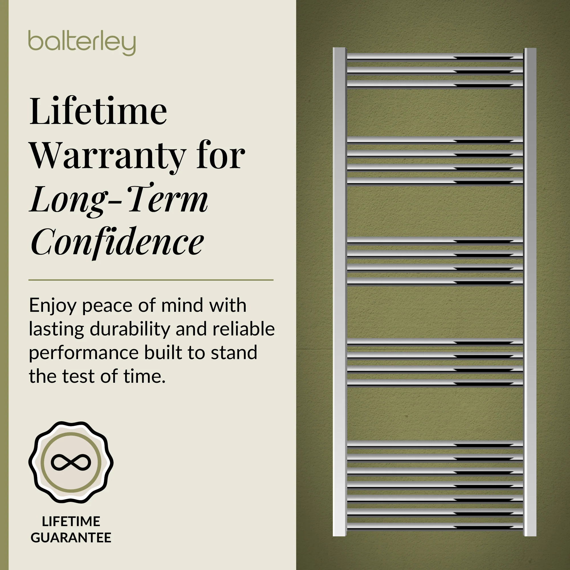 Straight Heated Heated Towel Rail Radiator, W: 600mm - Choice of Height and Finish - Image 122