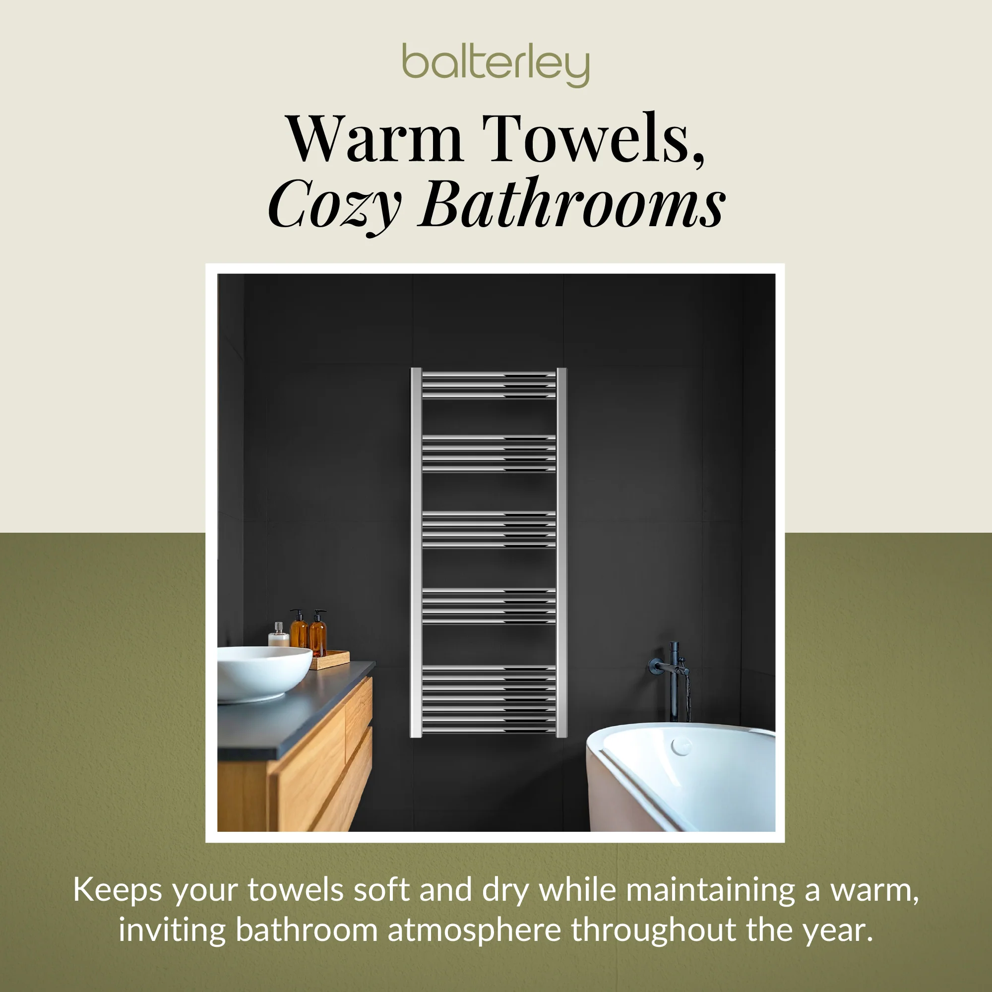Straight Heated Heated Towel Rail Radiator, W: 600mm - Choice of Height and Finish - Image 123