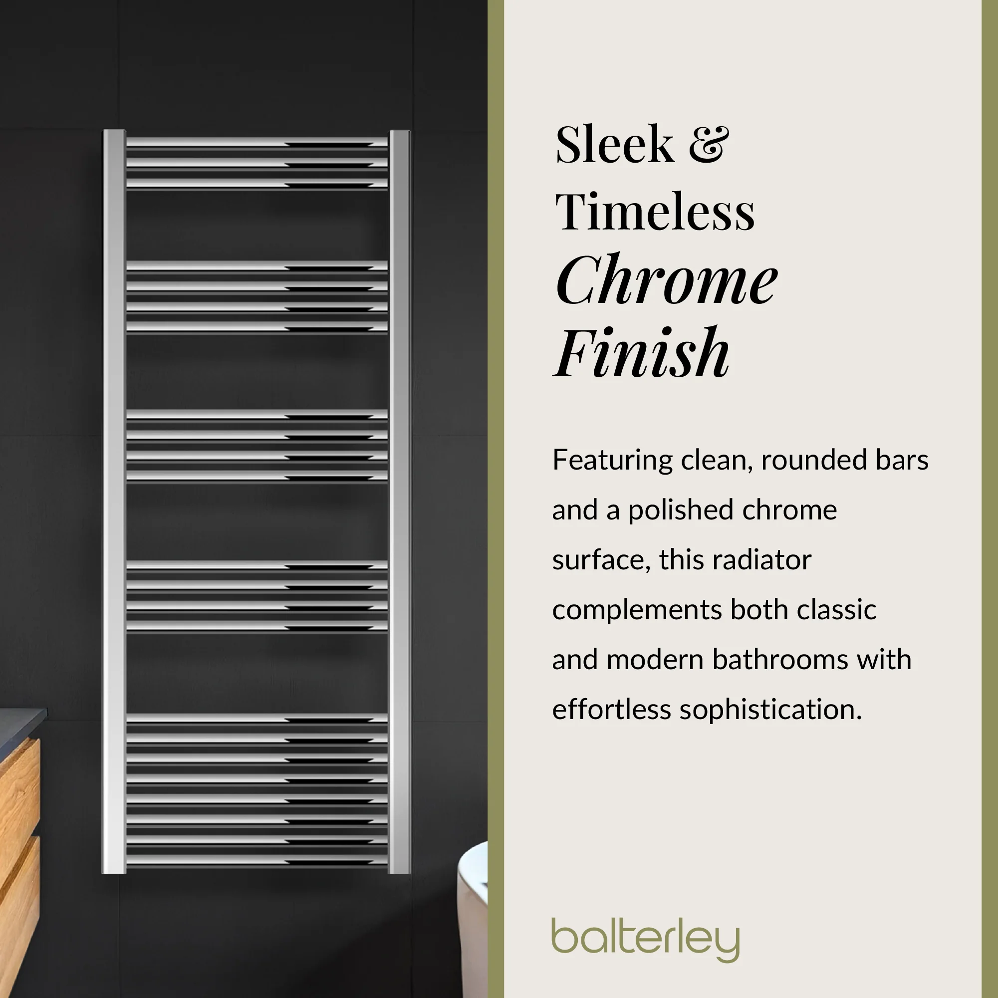 Straight Heated Heated Towel Rail Radiator, W: 600mm - Choice of Height and Finish - Image 135