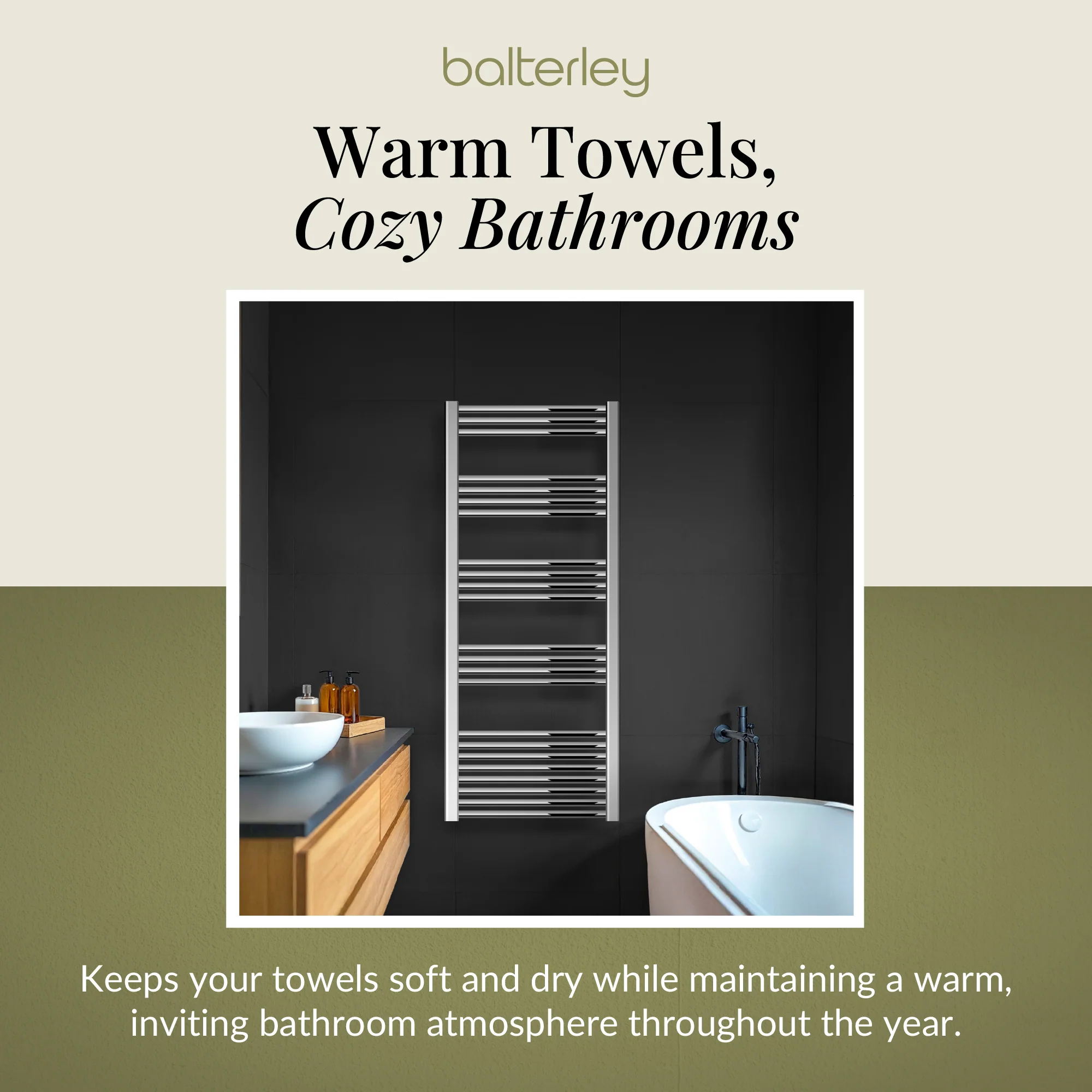 Straight Heated Heated Towel Rail Radiator, W: 600mm - Choice of Height and Finish - Image 139
