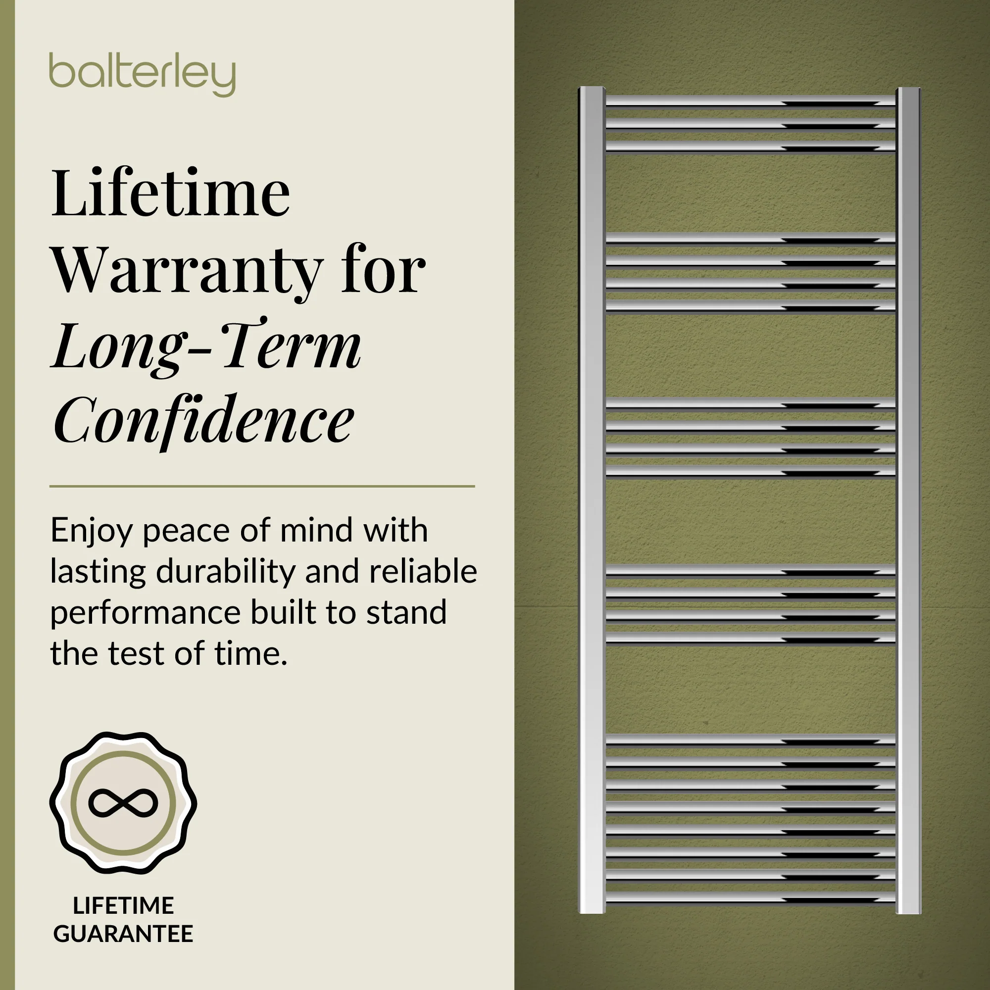 Straight Heated Heated Towel Rail Radiator, W: 600mm - Choice of Height and Finish - Image 141