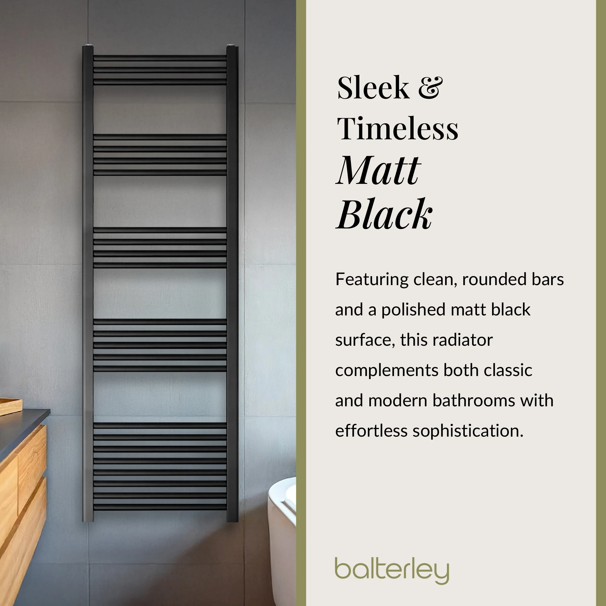 Straight Heated Heated Towel Rail Radiator, W: 600mm - Choice of Height and Finish - Image 146