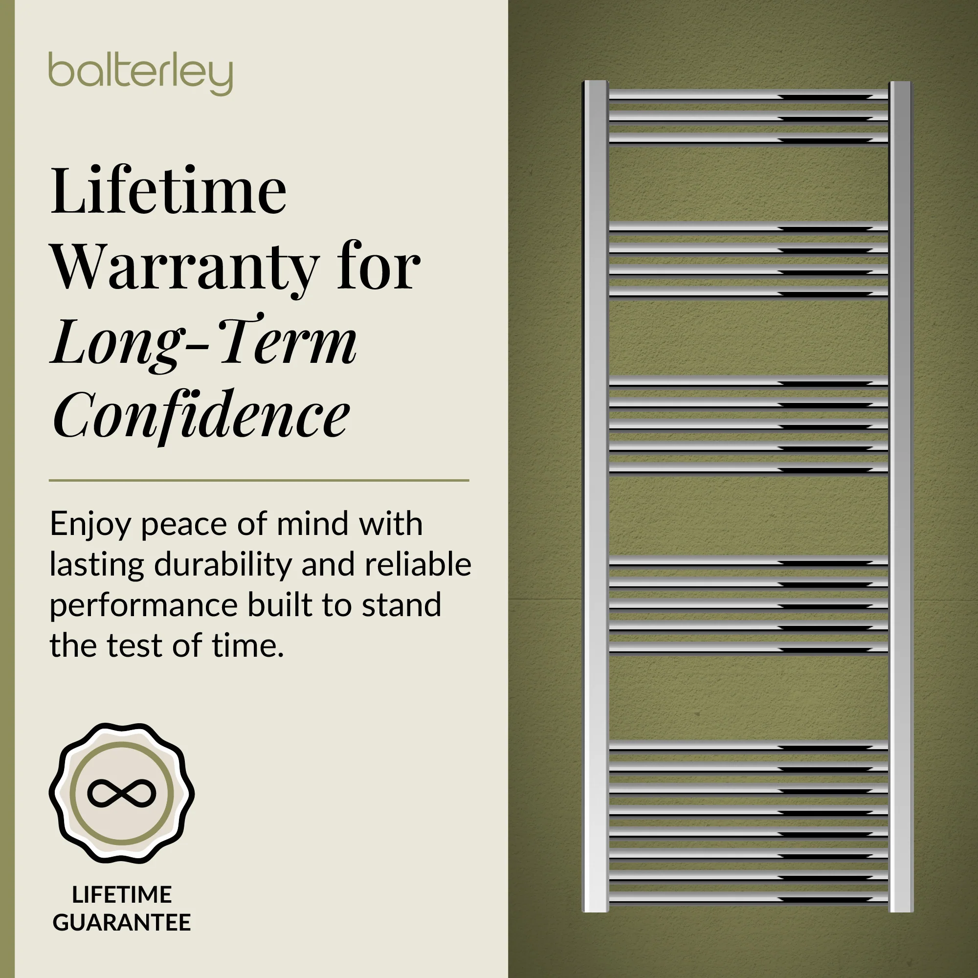 Straight Heated Heated Towel Rail Radiator, W: 600mm - Choice of Height and Finish - Image 153