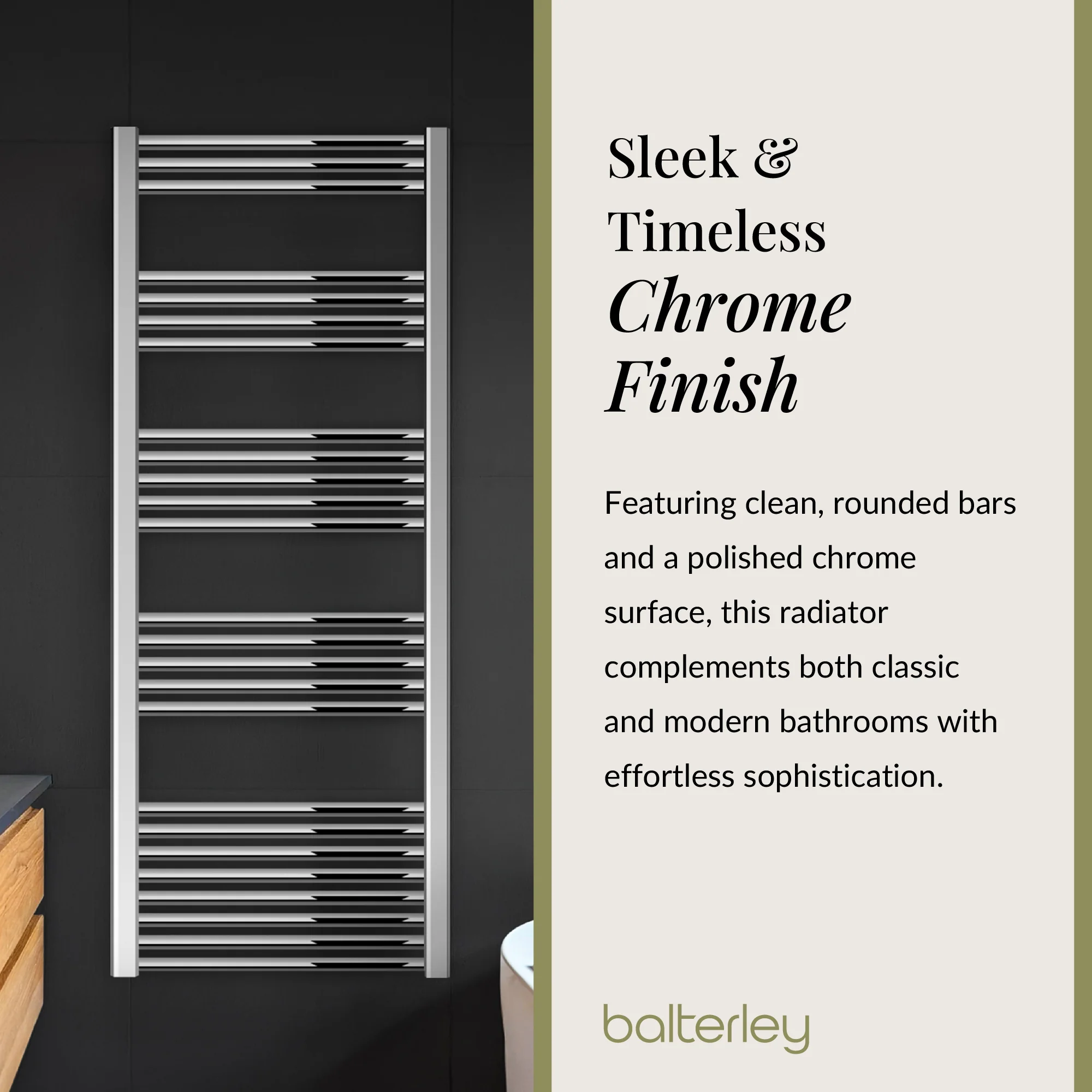 Straight Heated Heated Towel Rail Radiator, W: 600mm - Choice of Height and Finish - Image 154