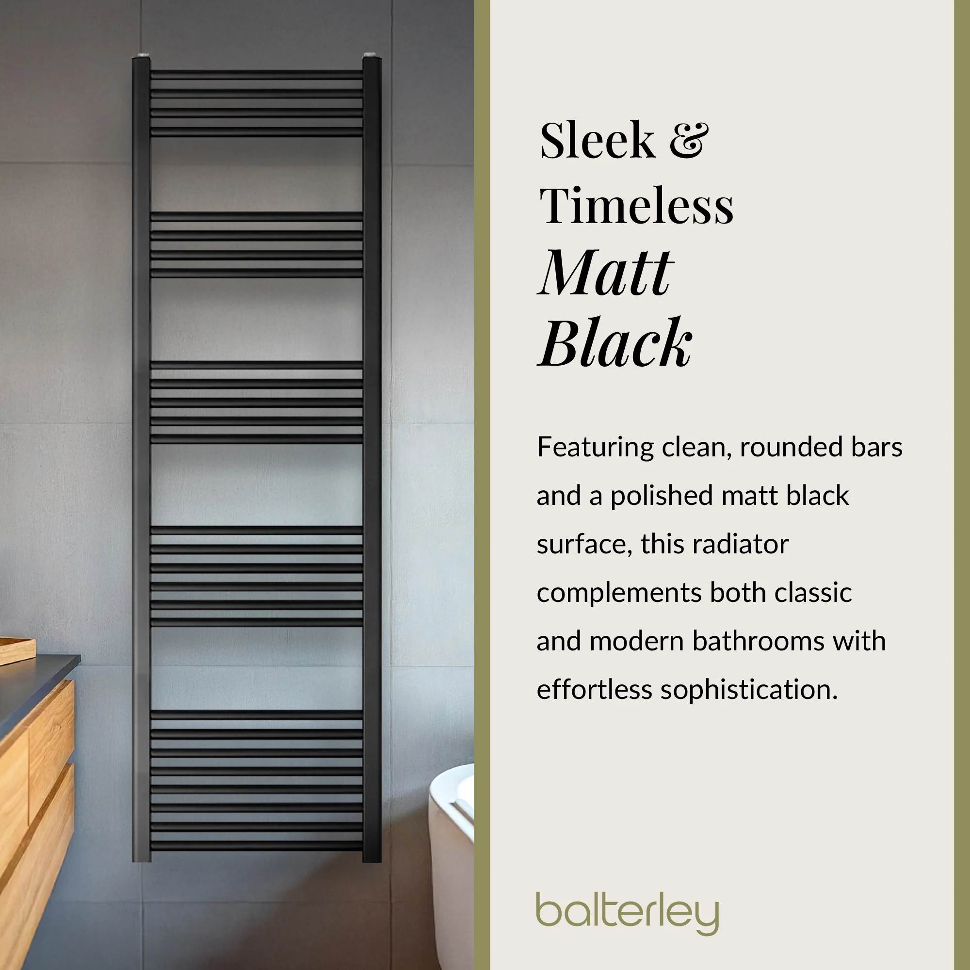 Straight Heated Heated Towel Rail Radiator, W: 600mm - Choice of Height and Finish - Image 158